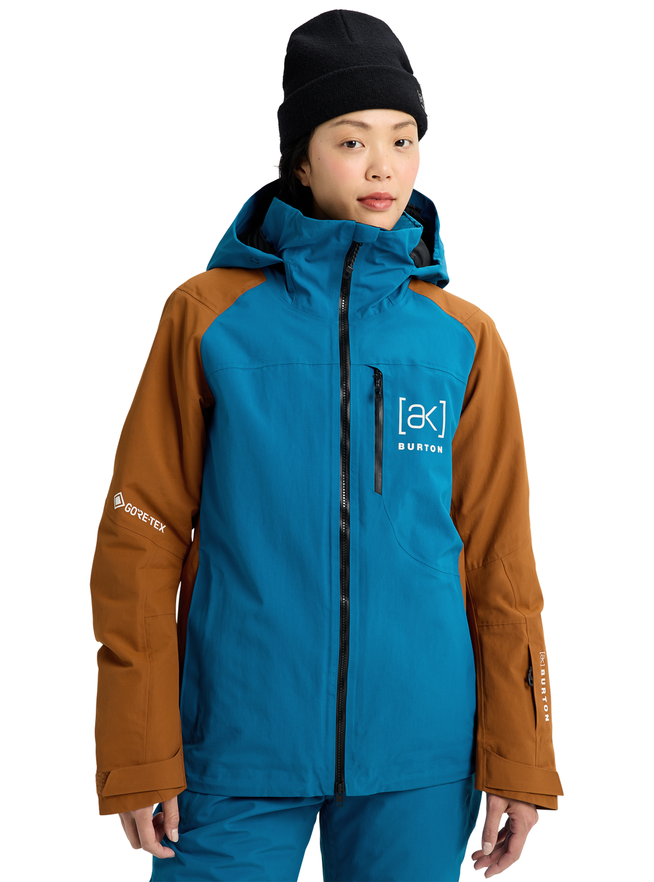 Product image of Women's Burton [ak] Embark GORE‑TEX 2L Jacket[Variant:Blue Teal / Chestnut Brown]