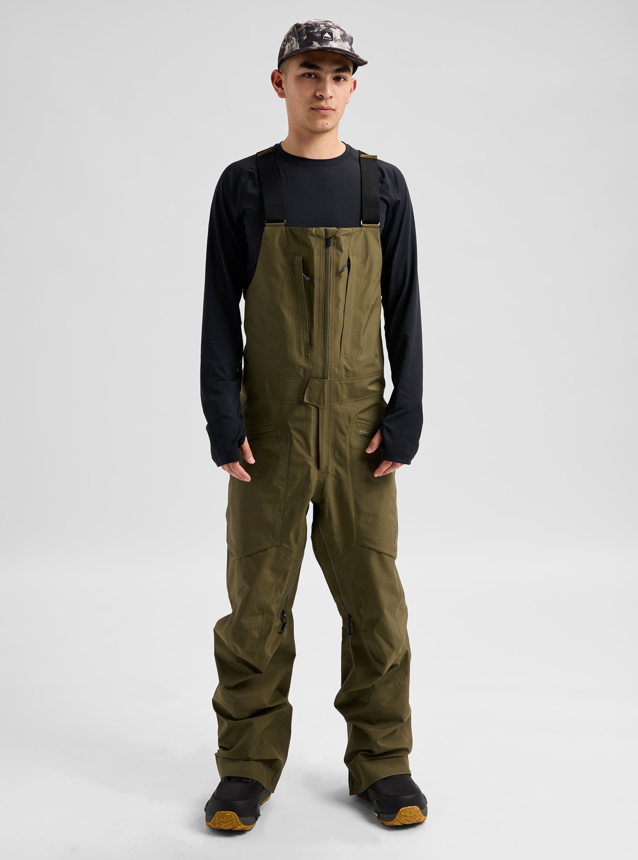 Product image of Men's Burton [ak] Freebird GORE‑TEX 3L Stretch Bib Pants[Variant:Dried Moss]