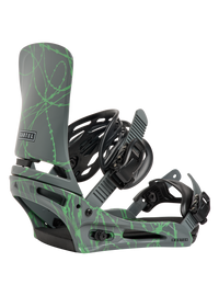 Product image of Men's Burton Cartel Re:Flex Snowboard Bindings[Variant:Gray / Green Voltage]