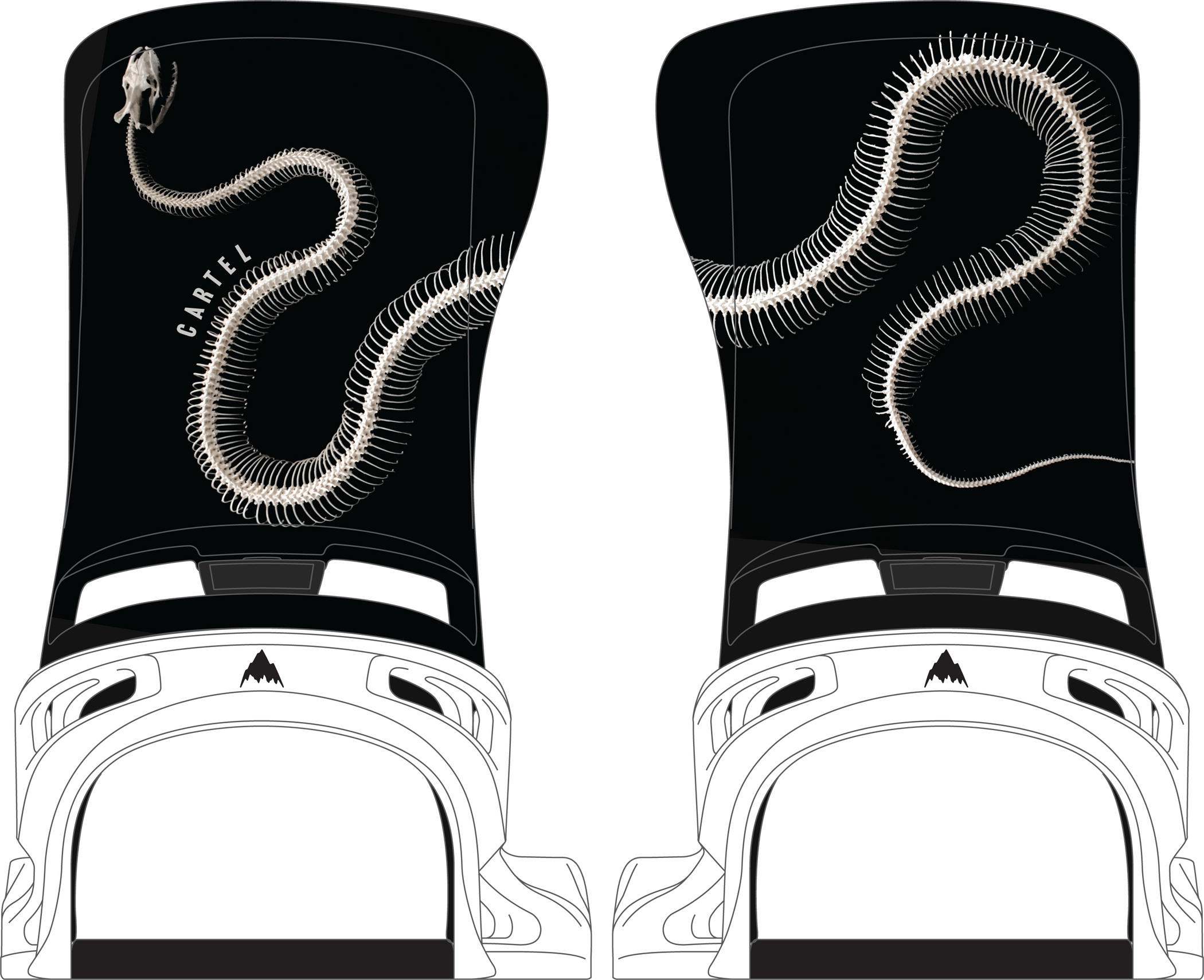 Product image of Men's Burton Cartel Re:Flex Snowboard Bindings[Variant:Skeleton Snake]