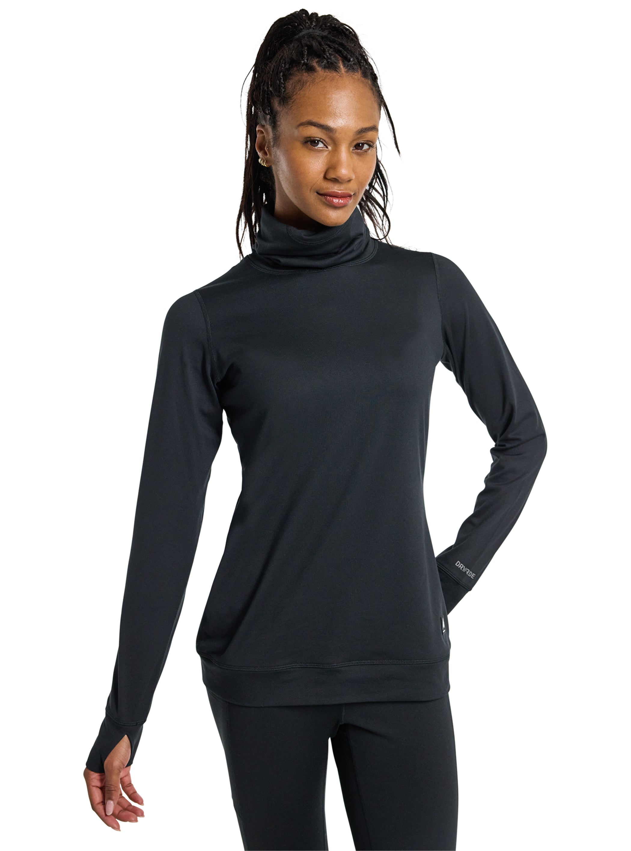 Burton Mittelschweres Funktionsshirt mit langem Kragen für Damen