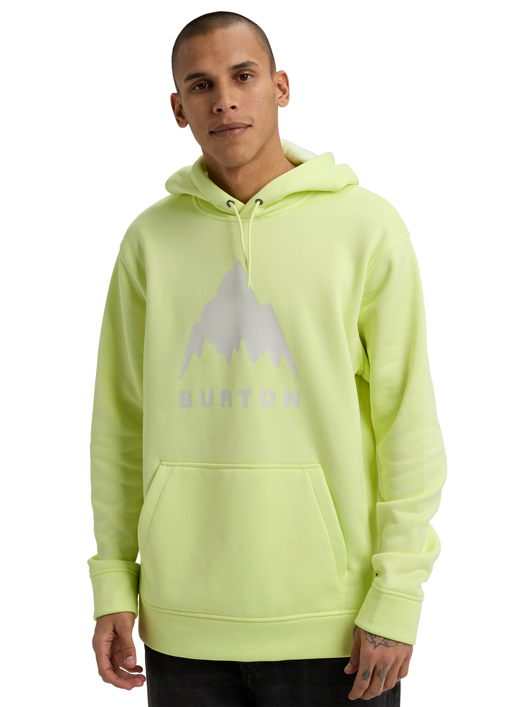 Product image of Men's Burton Oak Pullover Hoodie[Variant:Glow Yellow Green Heather]