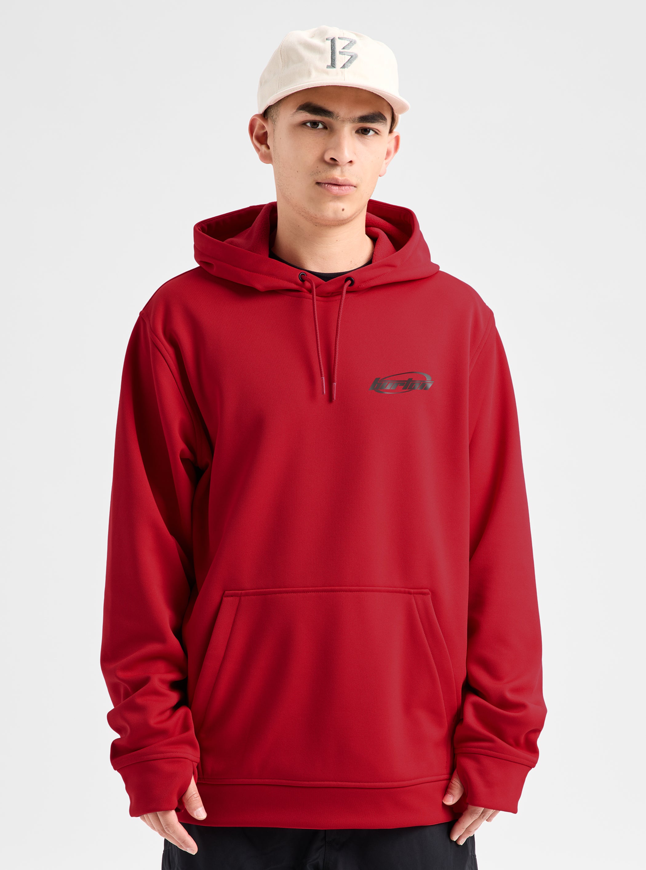 Product image of Men's Burton Oak Pullover Hoodie[Variant:Geranium Red]