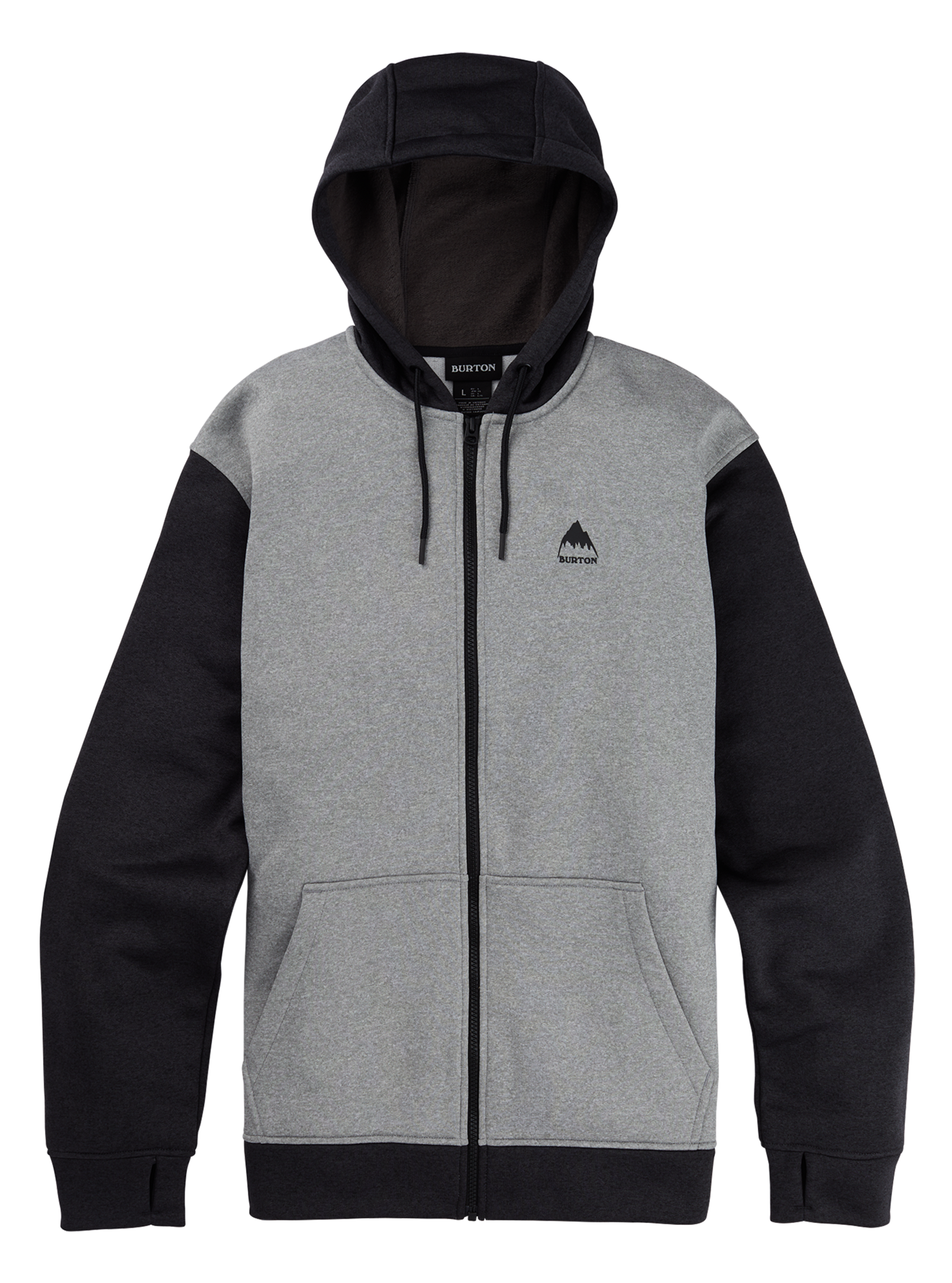 Product image of Men's Burton Oak Full-Zip Hoodie[Variant:Gray Heather / True Black]