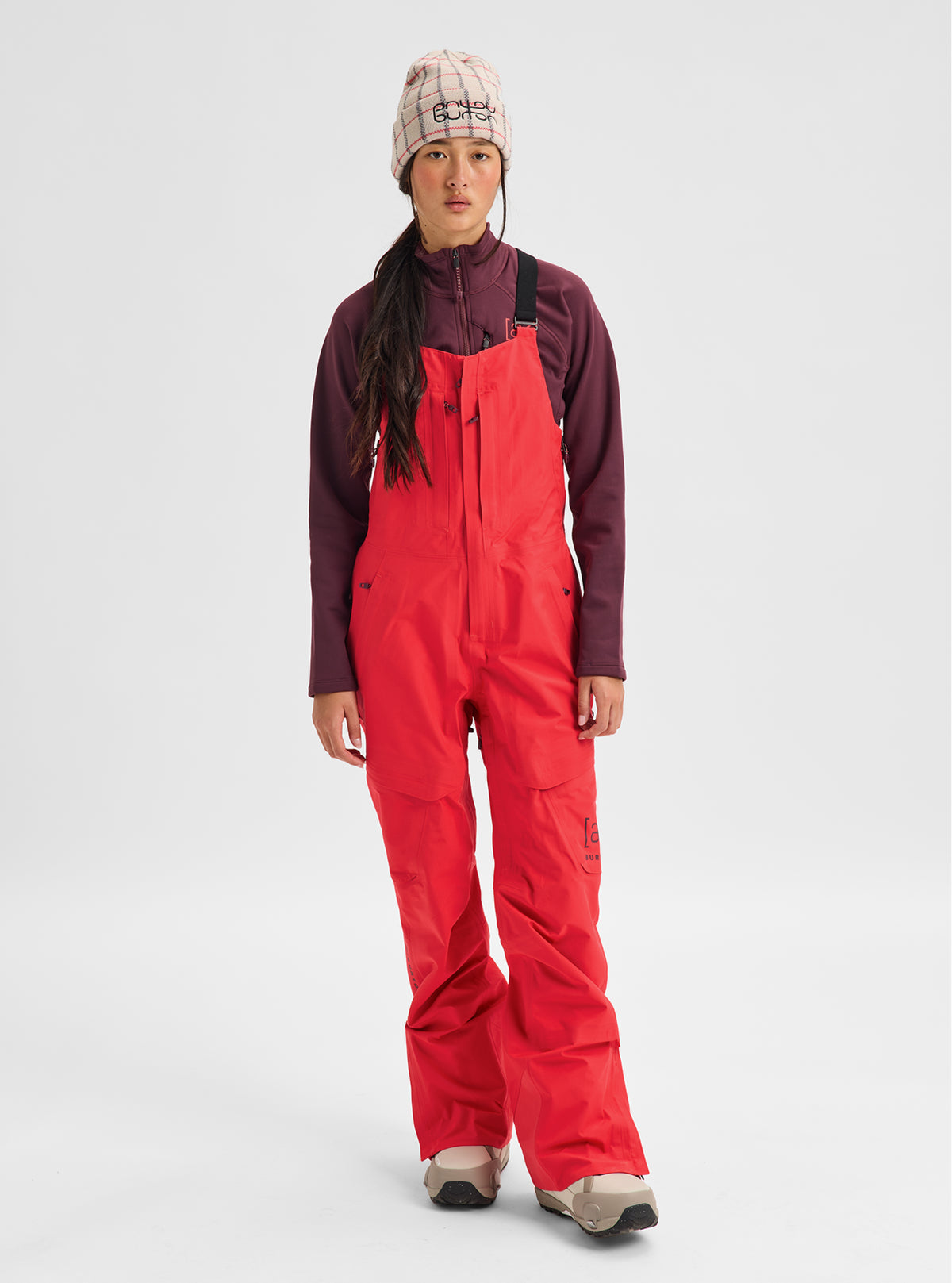 Product image of Women's Burton [ak] GORE‑TEX 3L Kimmy Stretch Bib Pants[Variant:Hot Tamale]