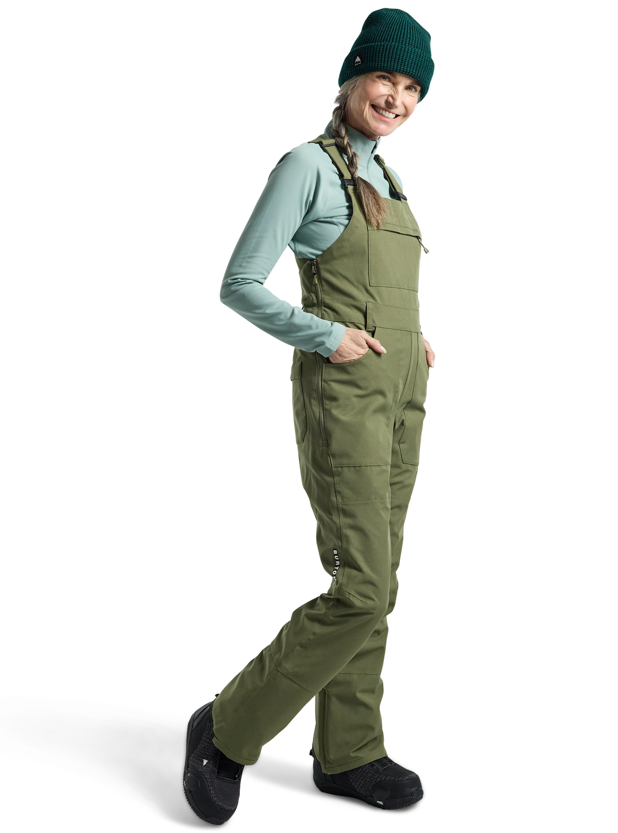 Product image of Women's Burton Avalon 2L Stretch Bib Pants[Variant:Forest Moss]