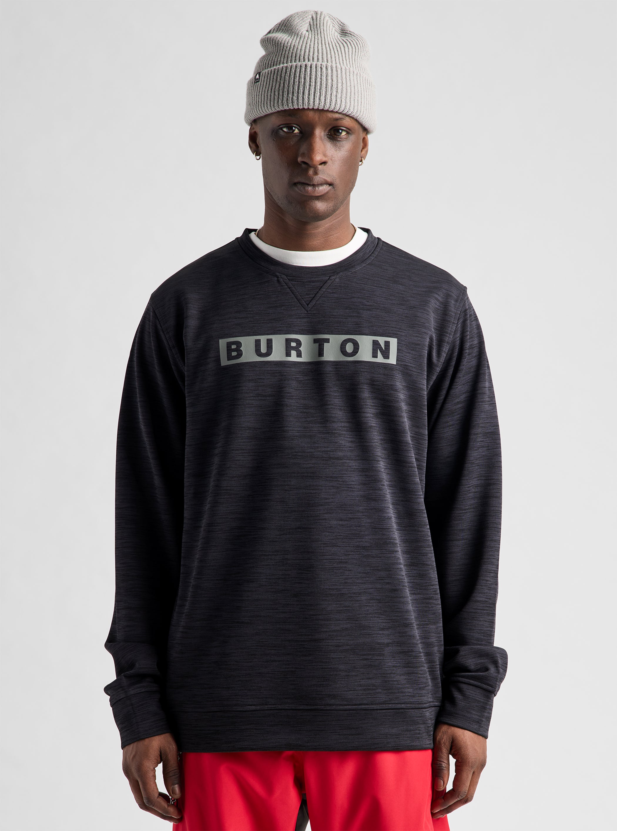 Product image of Men's Burton Oak Pullover Crew[Variant:True Black Heather]