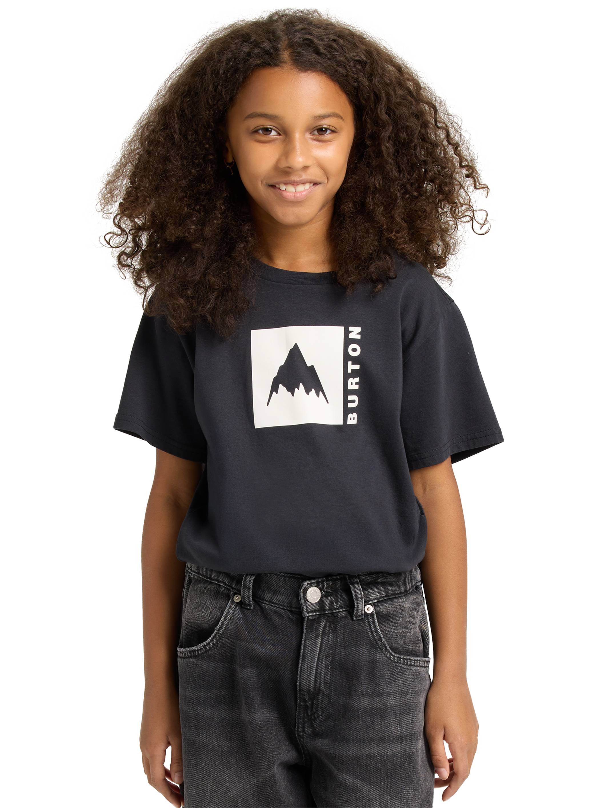 Product image of Kids' Burton Classic Mountain Short Sleeve T-Shirt[Variant:True Black]