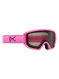 Product image of Anon Relapse Jr. Low Bridge Fit Goggles + MFI® Face Mask[Variant:Frame: Pink, Lens: Smoke (35% / S2)]