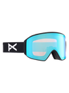 Product image of Anon M4 Goggles (Cylindrical) + Bonus Lens + MFI® Face Mask[Variant:Frame: Black, Lens: Perceive Variable Blue (21% / S2), Spare Lens: Perceive Cloudy Pink (53% / S1)]