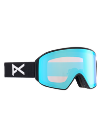 Product image of Anon M4 Goggles (Cylindrical) + Bonus Lens + MFI® Face Mask[Variant:Frame: Black, Lens: Perceive Variable Blue (21% / S2), Spare Lens: Perceive Cloudy Pink (53% / S1)]