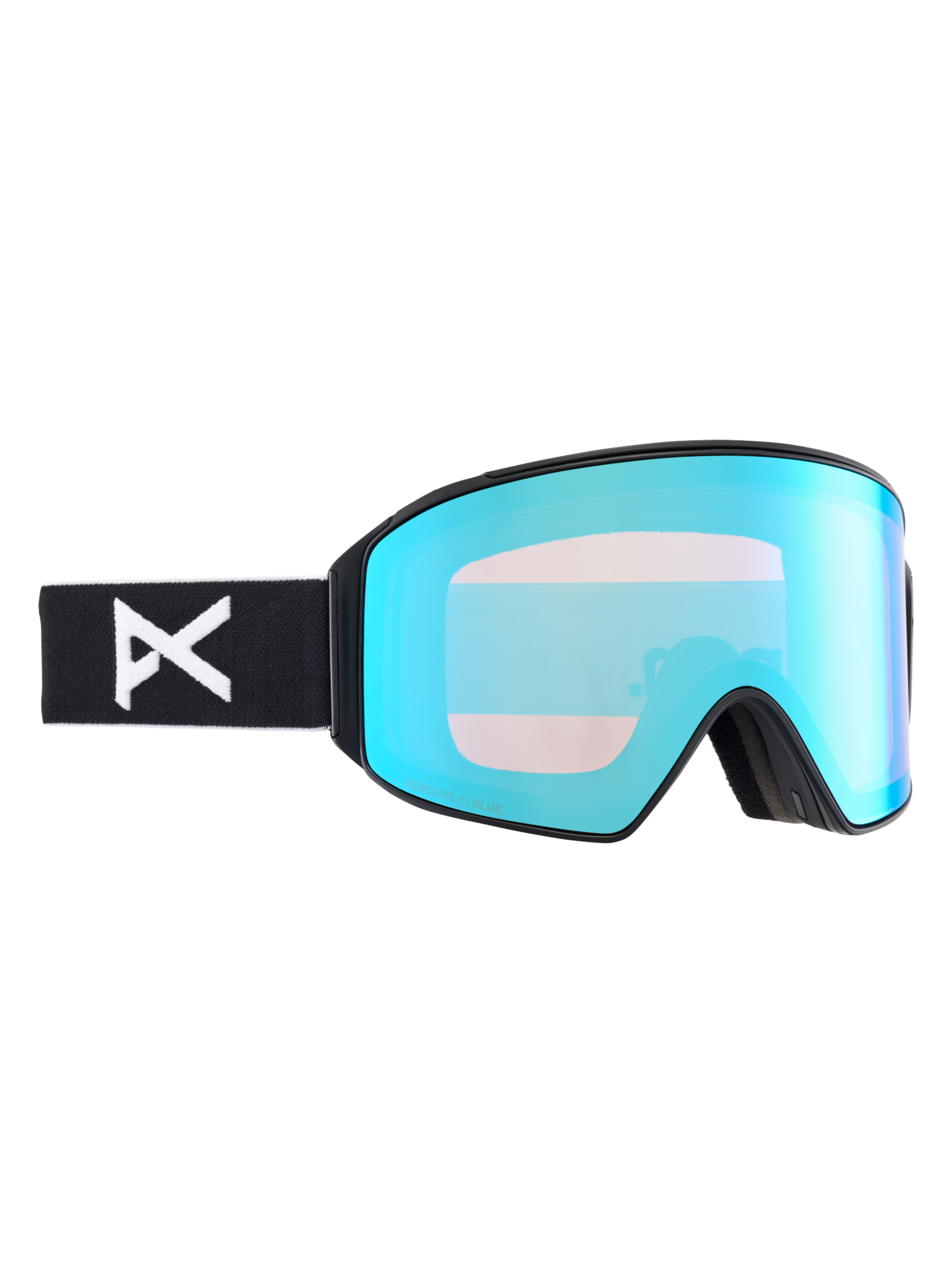 Product image of Anon M4 Goggles (Cylindrical) + Bonus Lens + MFI® Face Mask[Variant:Frame: Black, Lens: Perceive Variable Blue (21% / S2), Spare Lens: Perceive Cloudy Pink (53% / S1)]