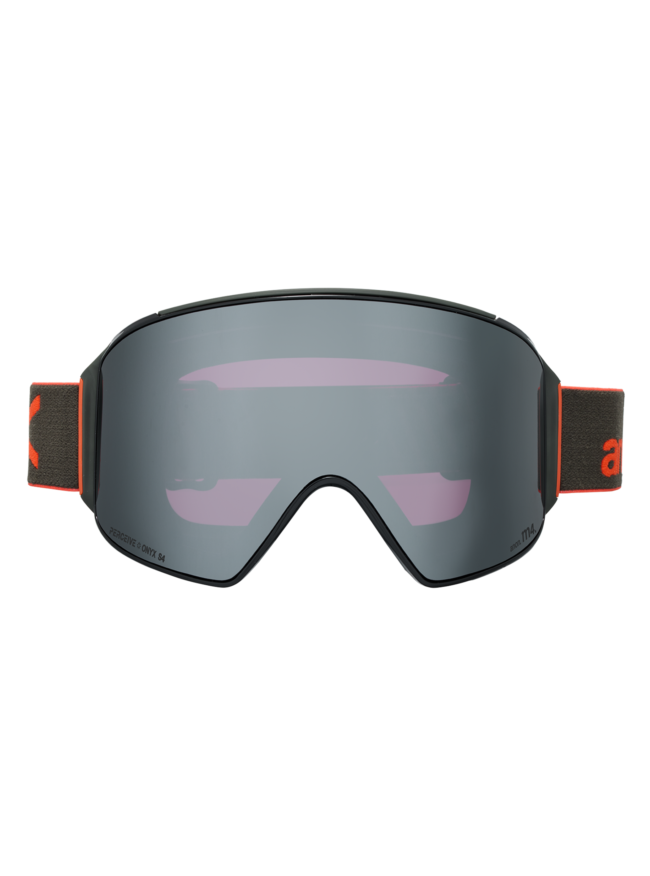 Product image of Anon M4 Goggles (Cylindrical) + Bonus Lens + MFI® Face Mask[Variant:Frame: Fiesta Red, Lens: Perceive Sunny Onyx (6% / S4), Spare Lens: Perceive Variable Violet (34% / S2)]