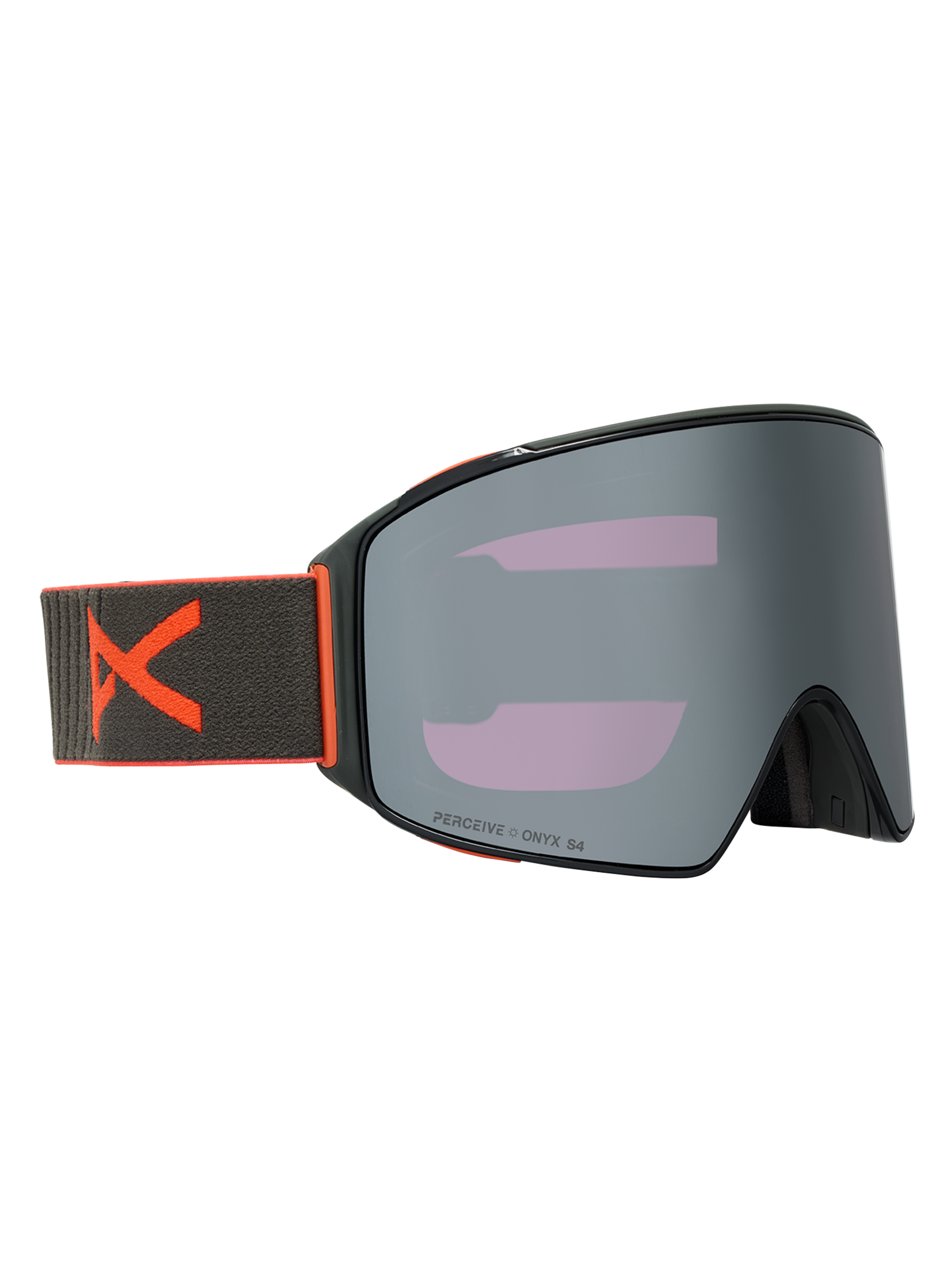 Product image of Anon M4 Goggles (Cylindrical) + Bonus Lens + MFI® Face Mask[Variant:Frame: Fiesta Red, Lens: Perceive Sunny Onyx (6% / S4), Spare Lens: Perceive Variable Violet (34% / S2)]
