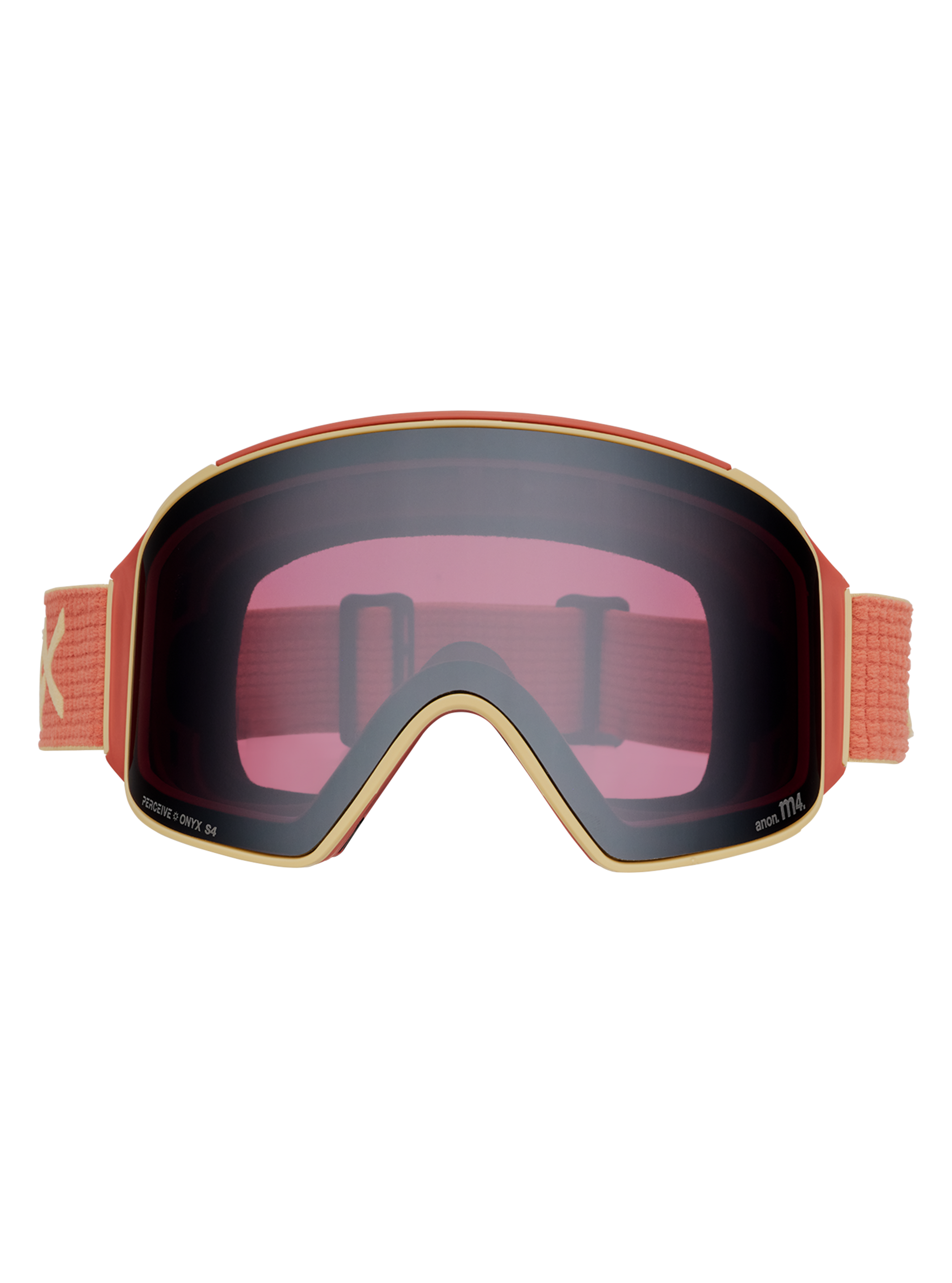 Product image of Anon M4 Goggles (Cylindrical) + Bonus Lens + MFI® Face Mask[Variant:Frame: Terracotta, Lens: Perceive Sunny Onyx (6% / S4), Spare Lens: Perceive Variable Violet (34% / S2)]