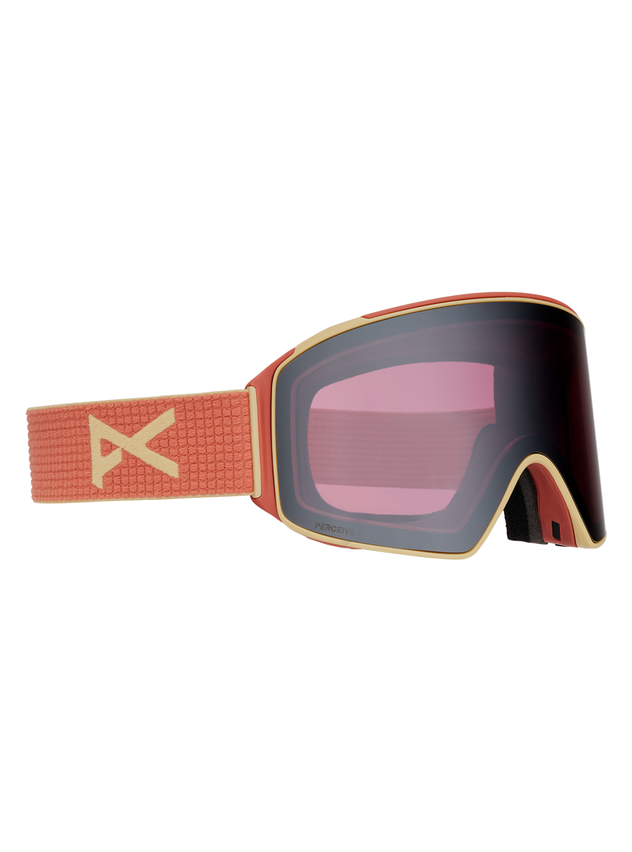 Product image of Anon M4 Goggles (Cylindrical) + Bonus Lens + MFI® Face Mask[Variant:Frame: Terracotta, Lens: Perceive Sunny Onyx (6% / S4), Spare Lens: Perceive Variable Violet (34% / S2)]