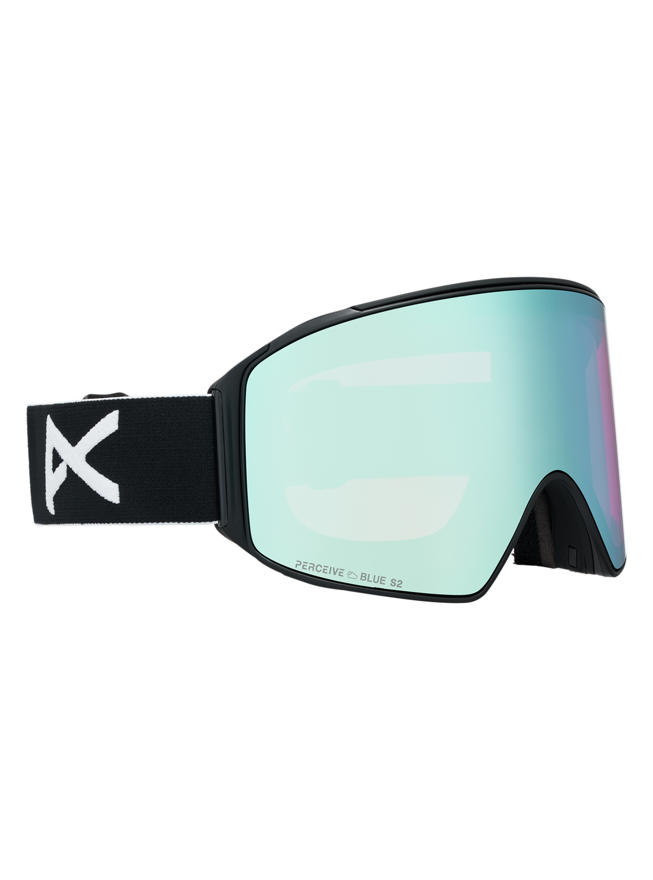 Product image of Anon M4 Goggles (Cylindrical) + Bonus Lens + MFI® Face Mask[Variant:Frame: Black, Lens: Perceive Variable Blue (21% / S2), Spare Lens: Perceive Cloudy Pink (53% / S1)]