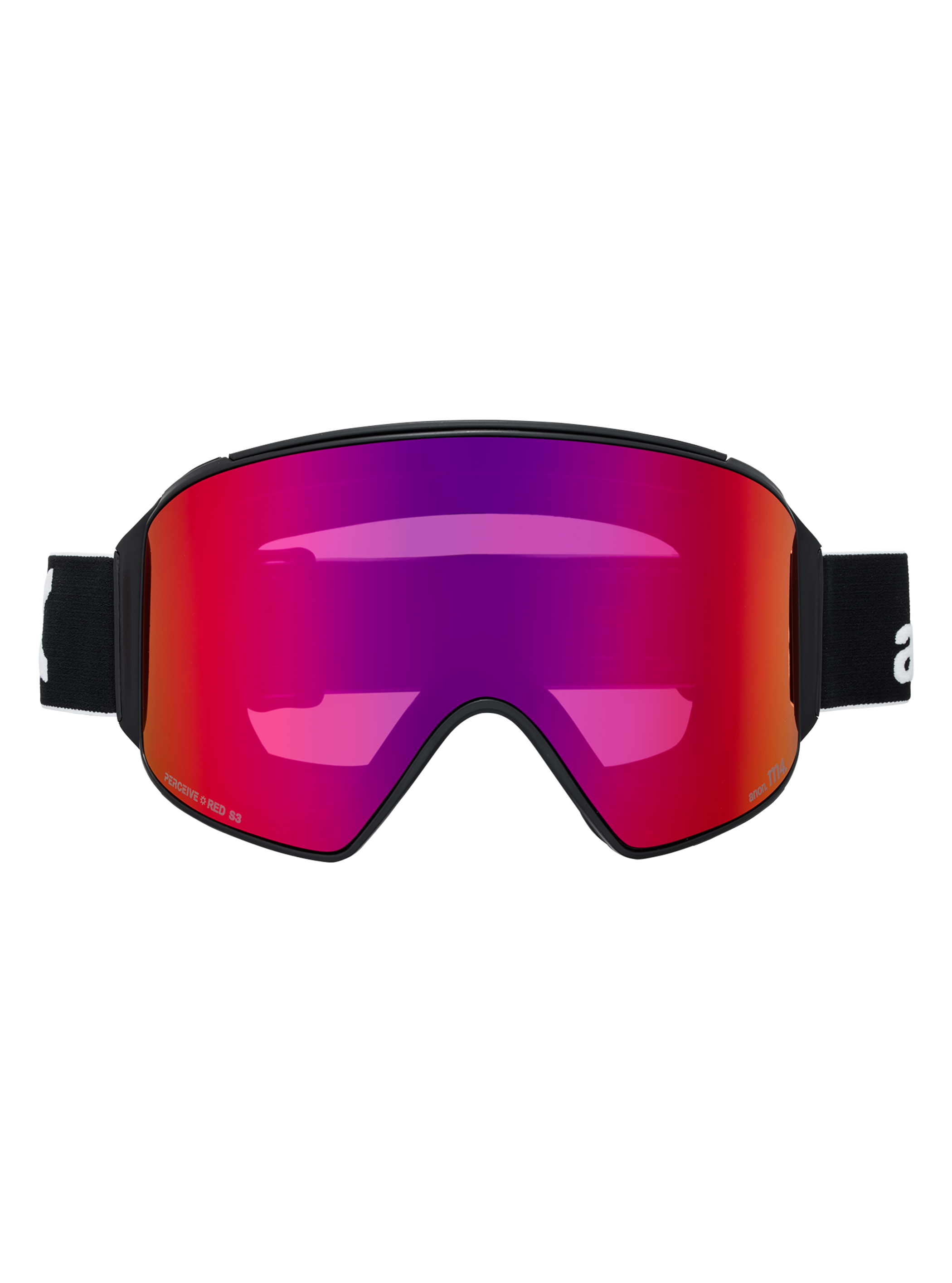 Product image of Anon M4 Goggles (Cylindrical) + Bonus Lens + MFI® Face Mask[Variant:Frame: Black, Lens: Perceive Sunny Red (14% / S3), Spare Lens: Perceive Cloudy Burst (59% / S1)]