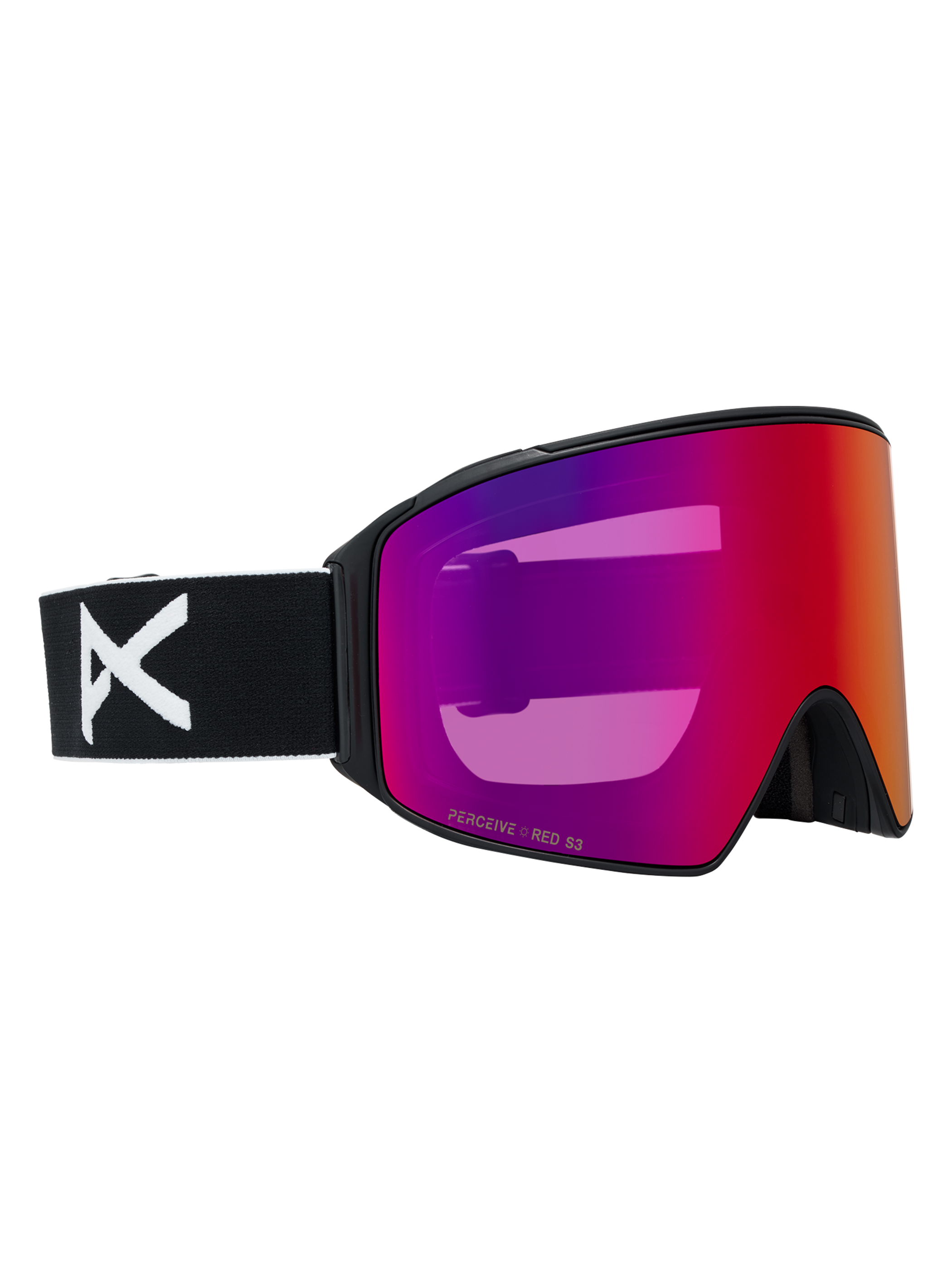 Product image of Anon M4 Goggles (Cylindrical) + Bonus Lens + MFI® Face Mask[Variant:Frame: Black, Lens: Perceive Sunny Red (14% / S3), Spare Lens: Perceive Cloudy Burst (59% / S1)]