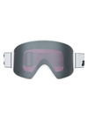 Product image of Anon M4 Goggles (Cylindrical) + Bonus Lens + MFI® Face Mask[Variant:Frame: White, Lens: Perceive Sunny Onyx (6% / S4), Spare Lens: Perceive Variable Violet (34% / S2)]