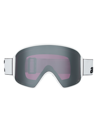 Product image of Anon M4 Goggles (Cylindrical) + Bonus Lens + MFI® Face Mask[Variant:Frame: White, Lens: Perceive Sunny Onyx (6% / S4), Spare Lens: Perceive Variable Violet (34% / S2)]