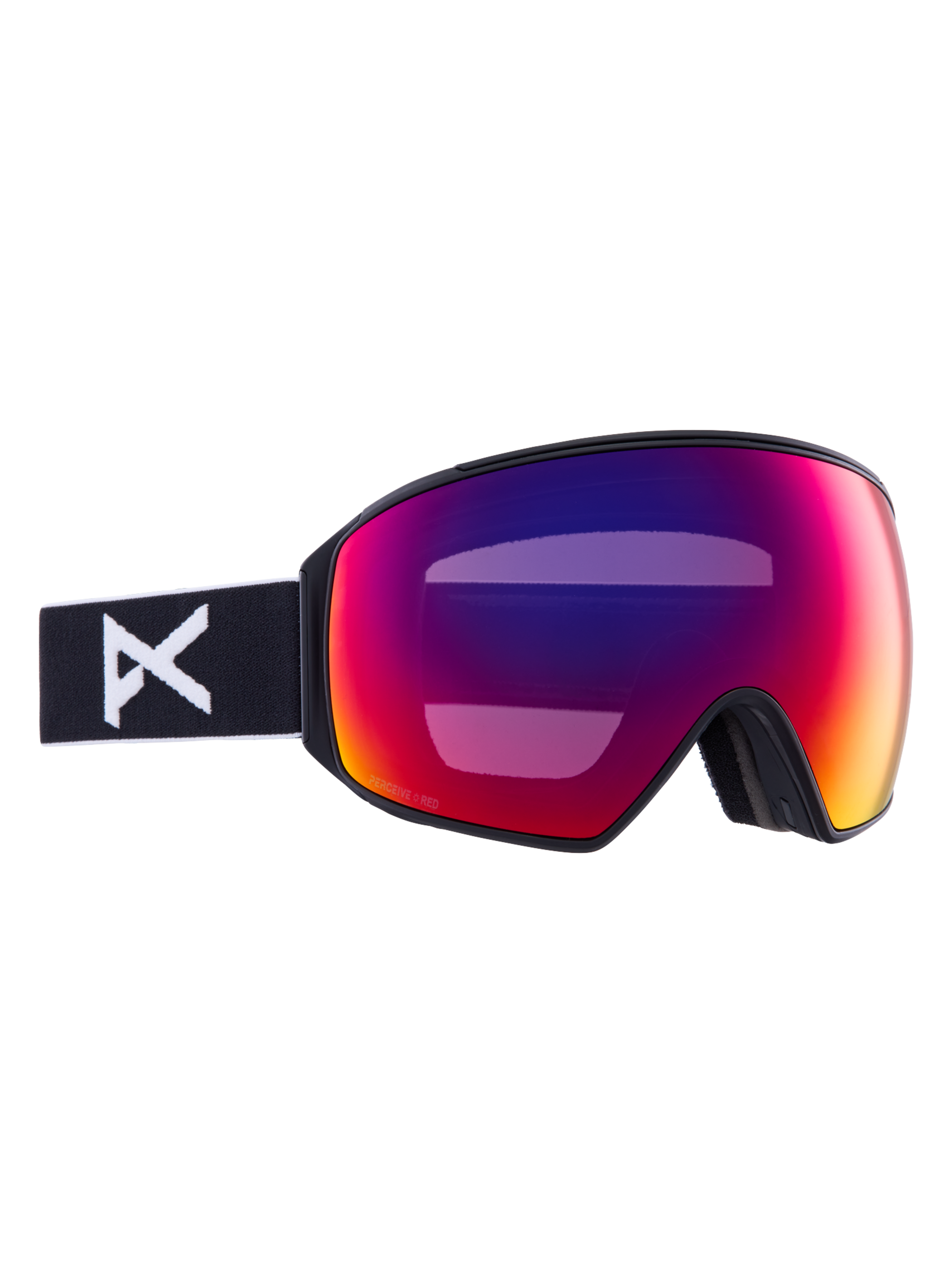 Product image of Anon M4 Low Bridge Fit Goggles (Toric) + Bonus Lens + MFI® Face Mask[Variant:Frame: Black, Lens: Perceive Sunny Red (14% / S3), Spare Lens: Perceive Cloudy Burst (59% / S1)]