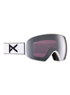 Product image of Anon M4 Low Bridge Fit Goggles (Toric) + Bonus Lens + MFI® Face Mask[Variant:Frame: White, Lens: Perceive Sunny Onyx (6% / S4), Spare Lens: Perceive Variable Violet (34% / S2)]