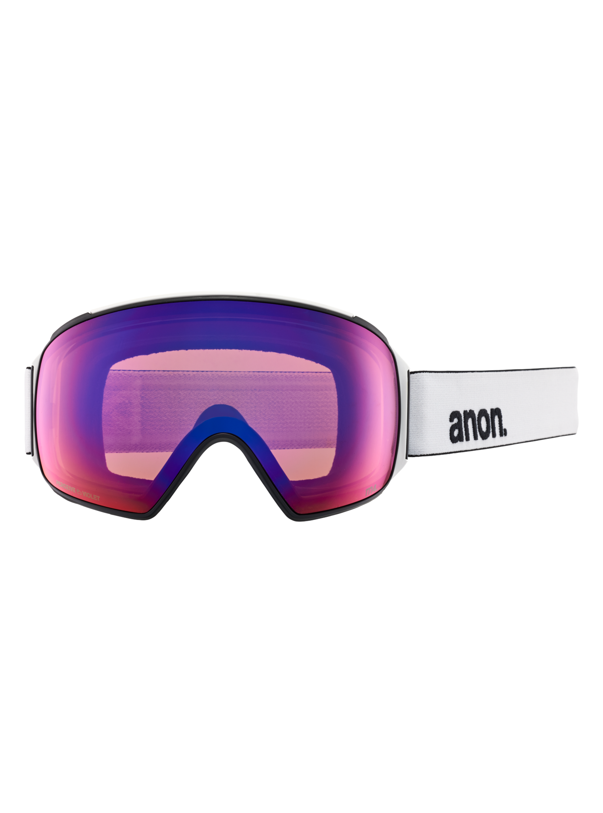 Product image of Anon M4 Low Bridge Fit Goggles (Toric) + Bonus Lens + MFI® Face Mask[Variant:Frame: White, Lens: Perceive Sunny Onyx (6% / S4), Spare Lens: Perceive Variable Violet (34% / S2)]