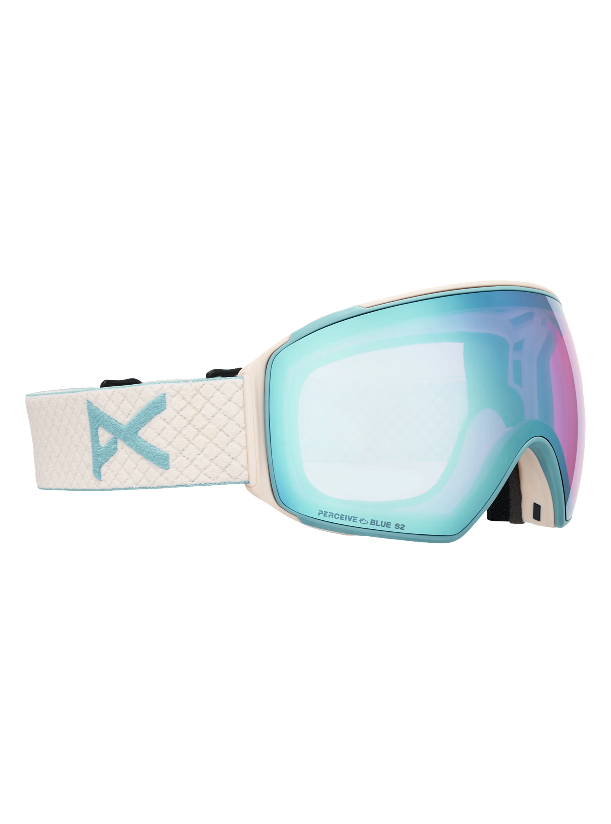 Product image of Anon M4 Goggles (Toric) + Bonus Perceive Lens + MFI® Face Mask[Variant:Frame: Oat Lens: Perceive Variable Blue (21% / S2) Spare Lens: Perceive Cloudy Pink (53% / S1)]