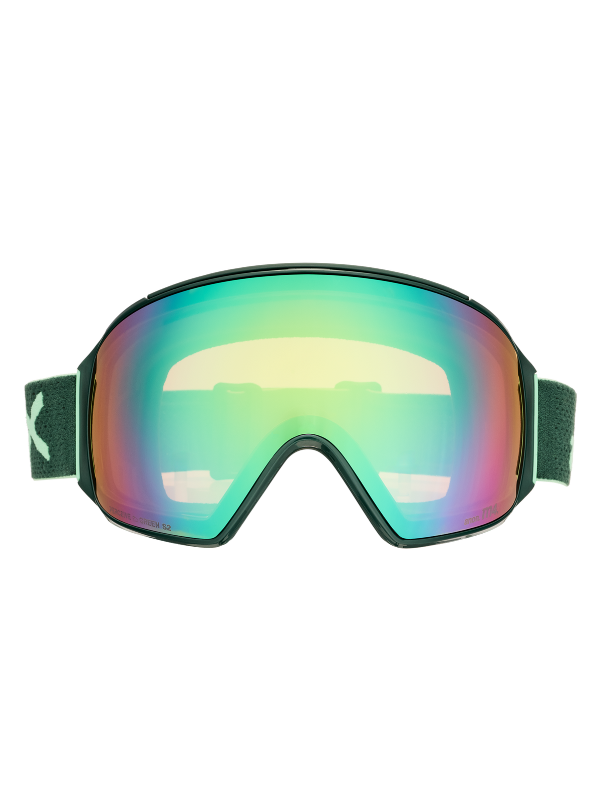 Product image of Anon M4 Goggles (Toric) + Bonus Lens + MFI® Face Mask[Variant:Frame: Brunswick Green, Lens: Perceive Variable Green (22% / S2), Spare Lens: Perceive Cloudy Pink (53% / S1)]