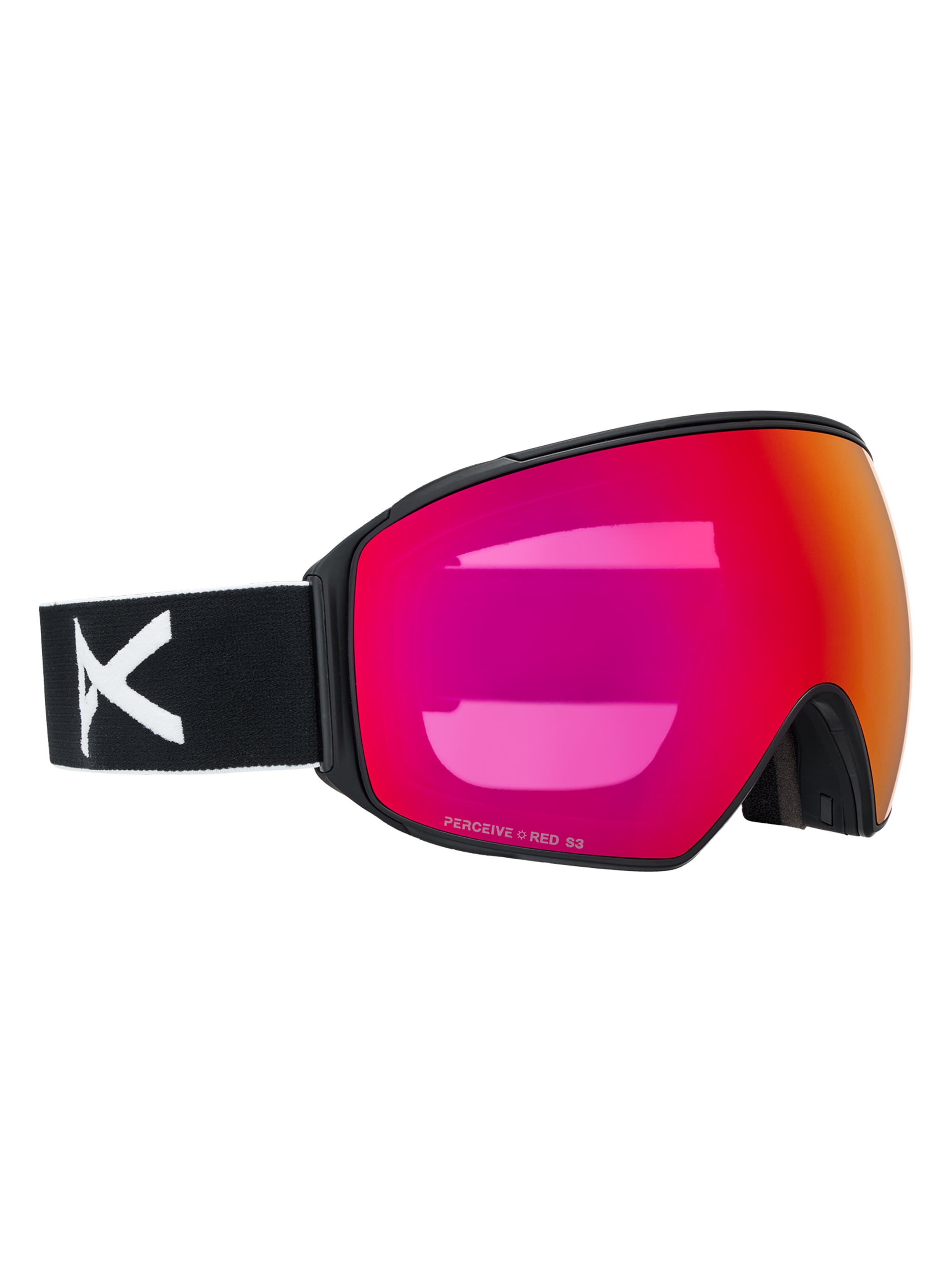 Product image of Anon M4 Goggles (Toric) + Bonus Perceive Lens + MFI® Face Mask[Variant:Frame: Black, Lens: Perceive Sunny Red (14% / S3), Spare Lens: Perceive Cloudy Burst (59% / S1)]