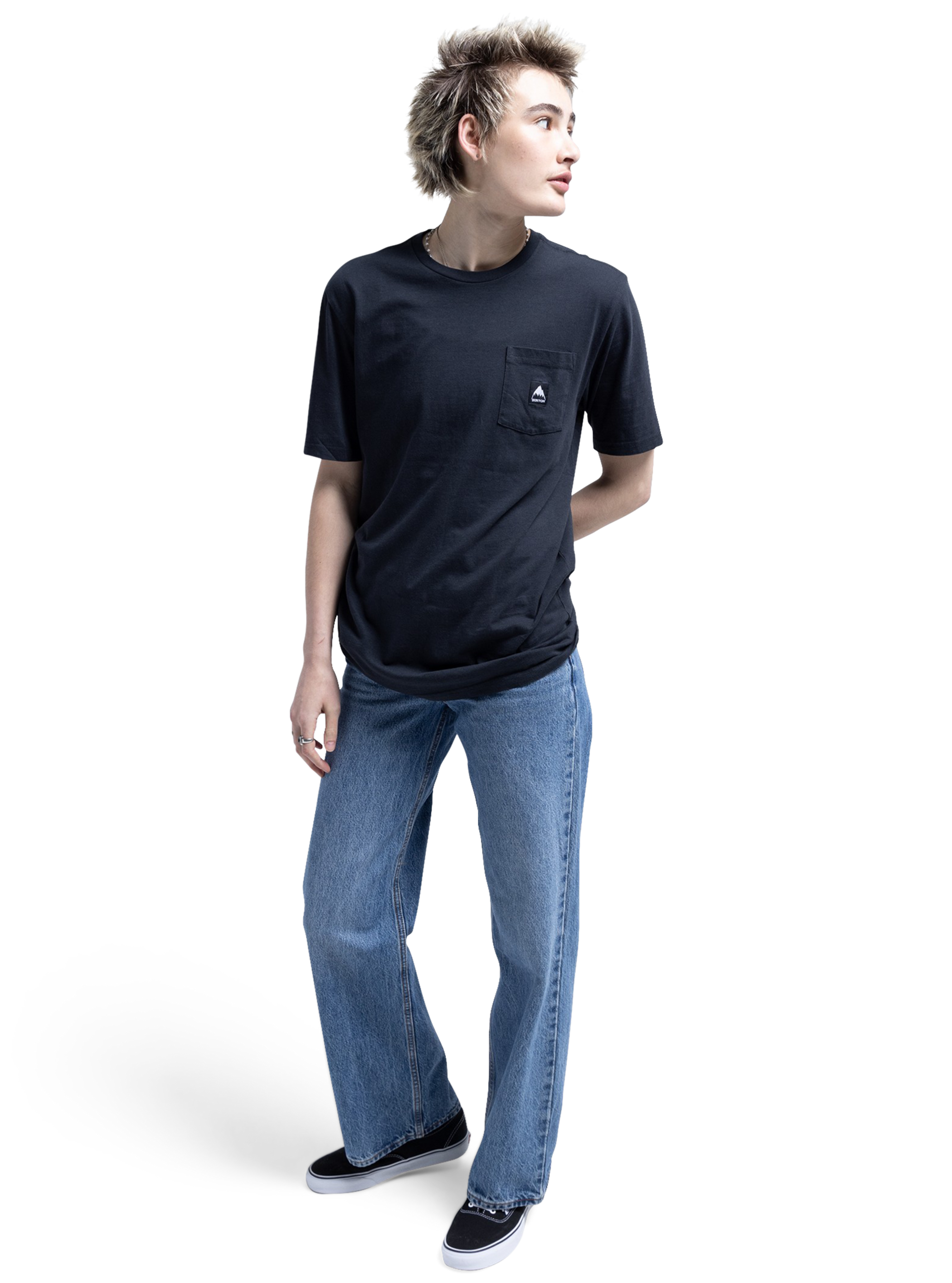 Product image of Burton Colfax Short Sleeve T-Shirt[Variant:True Black]