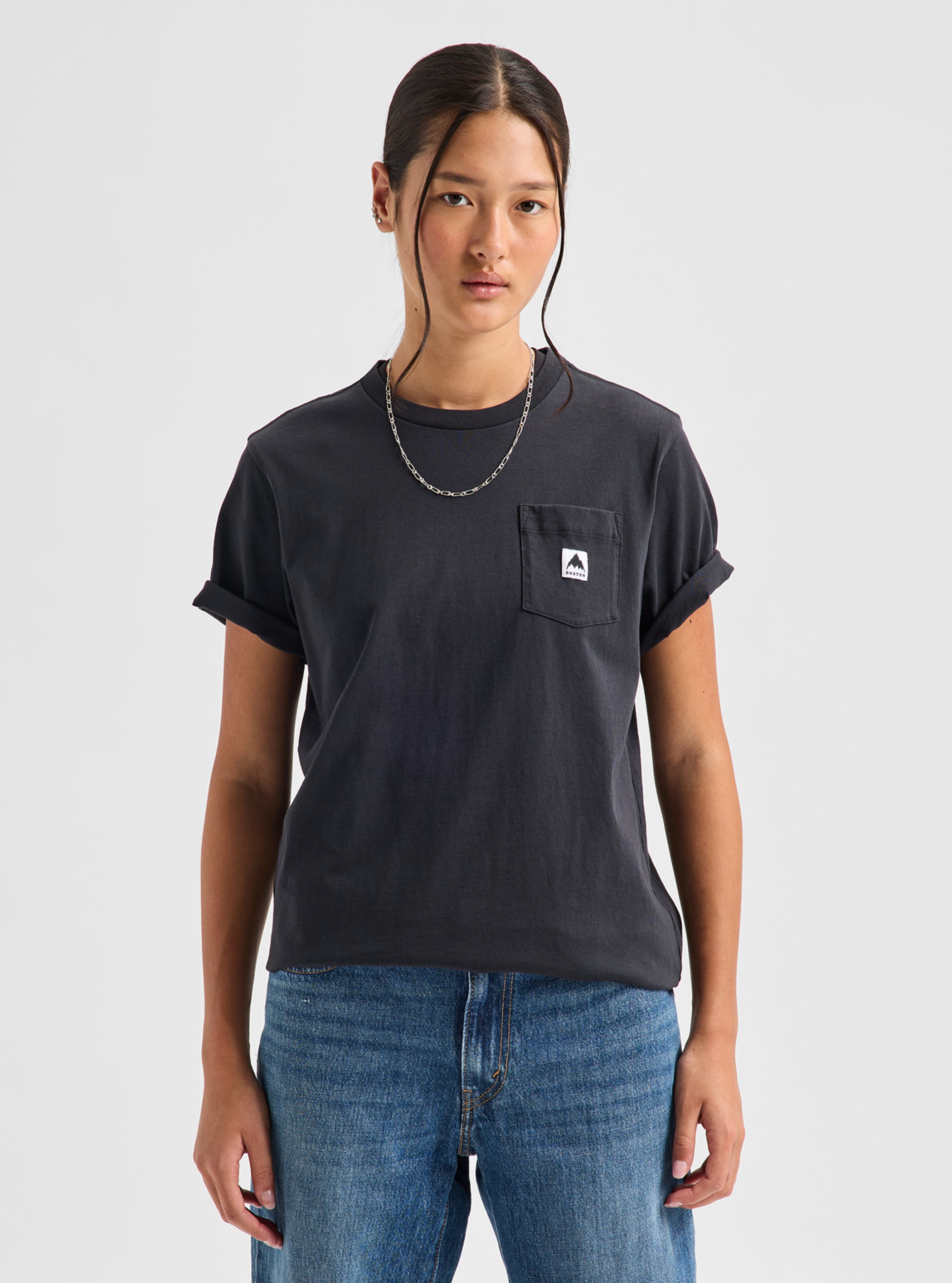 Product image of Burton Colfax Short Sleeve T-Shirt[Variant:True Black]
