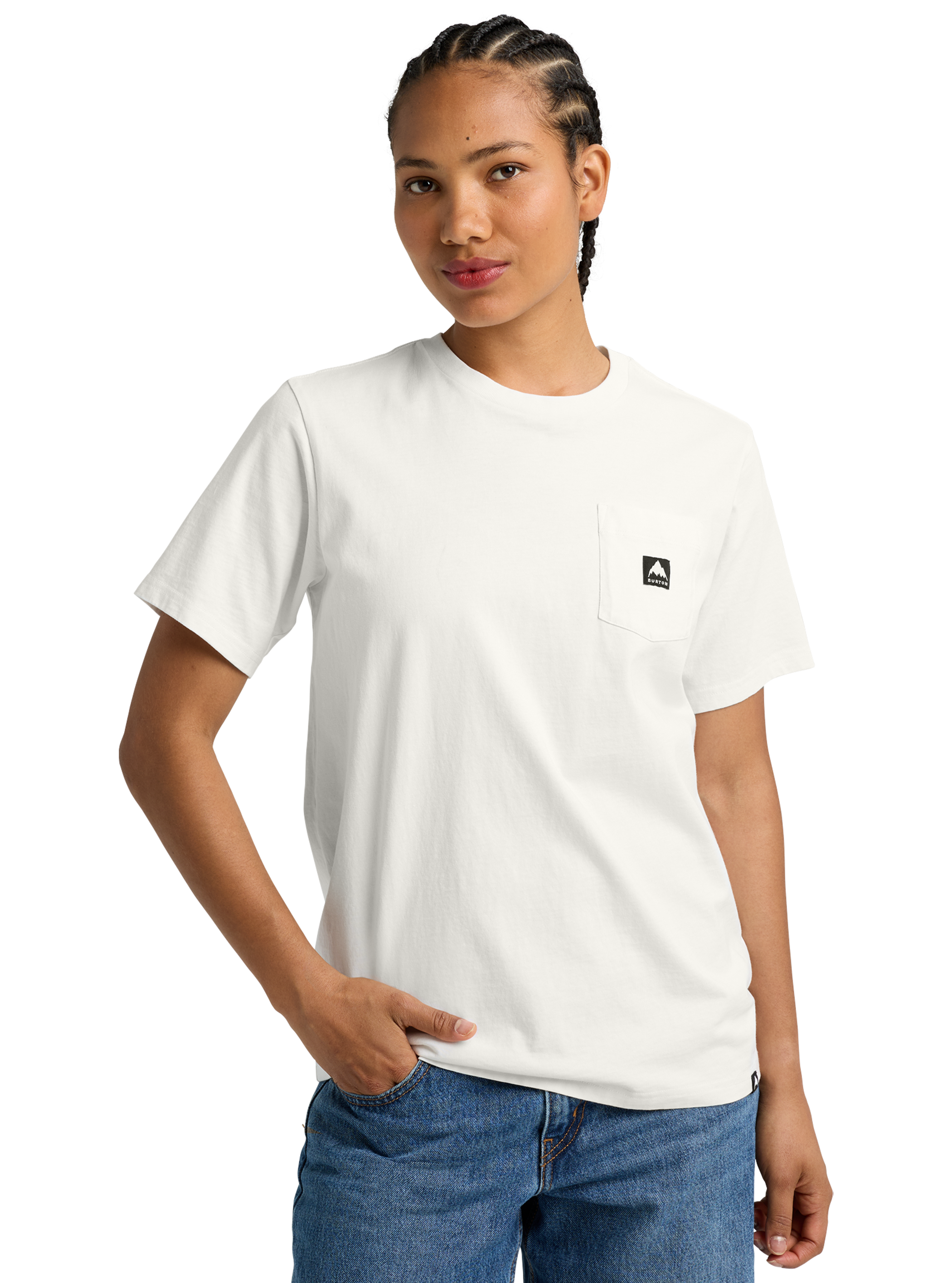Product image of Burton Colfax Short Sleeve T-Shirt[Variant:Stout White]
