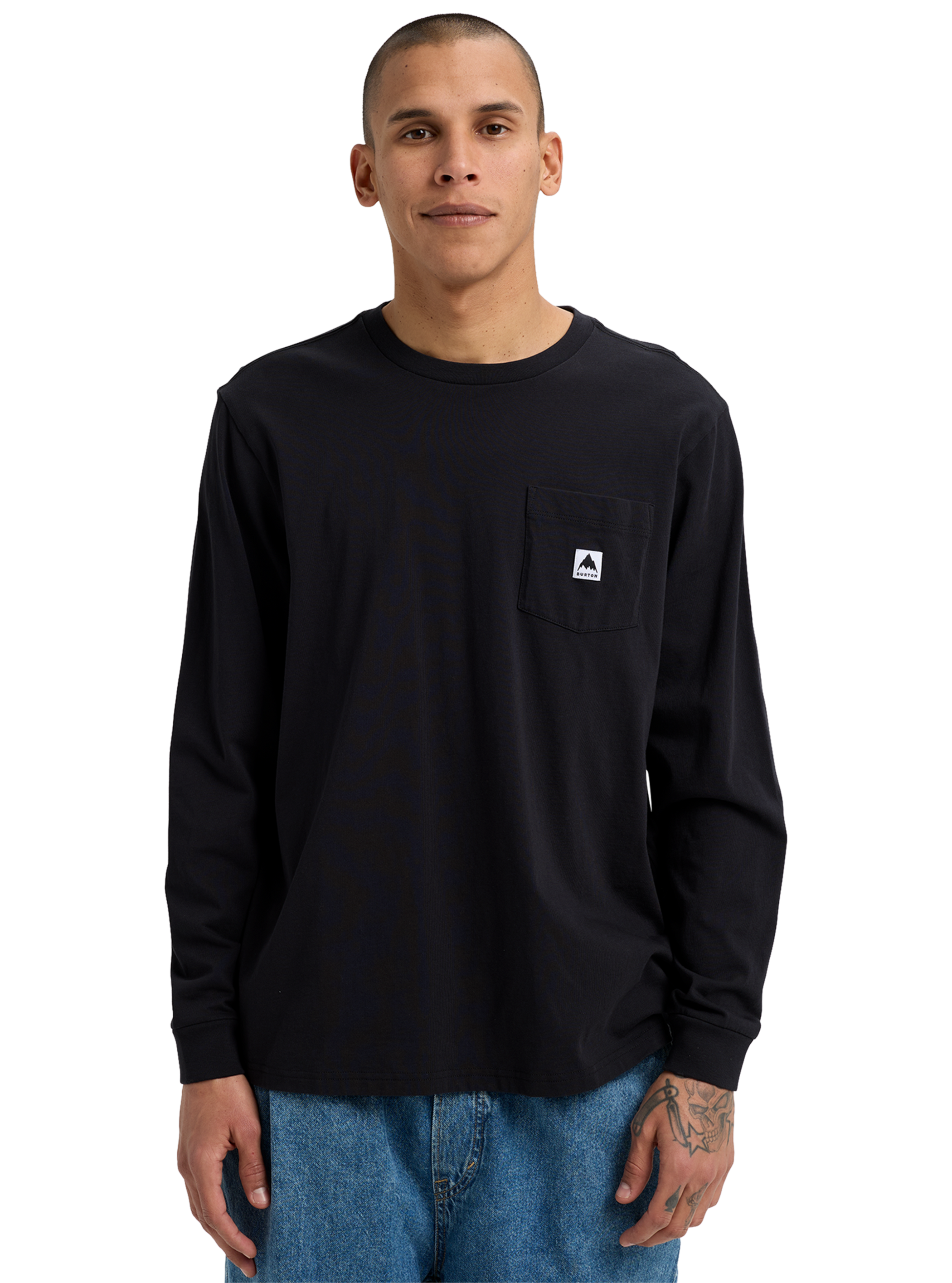 Product image of Burton Colfax Long Sleeve T-Shirt[Variant:True Black]