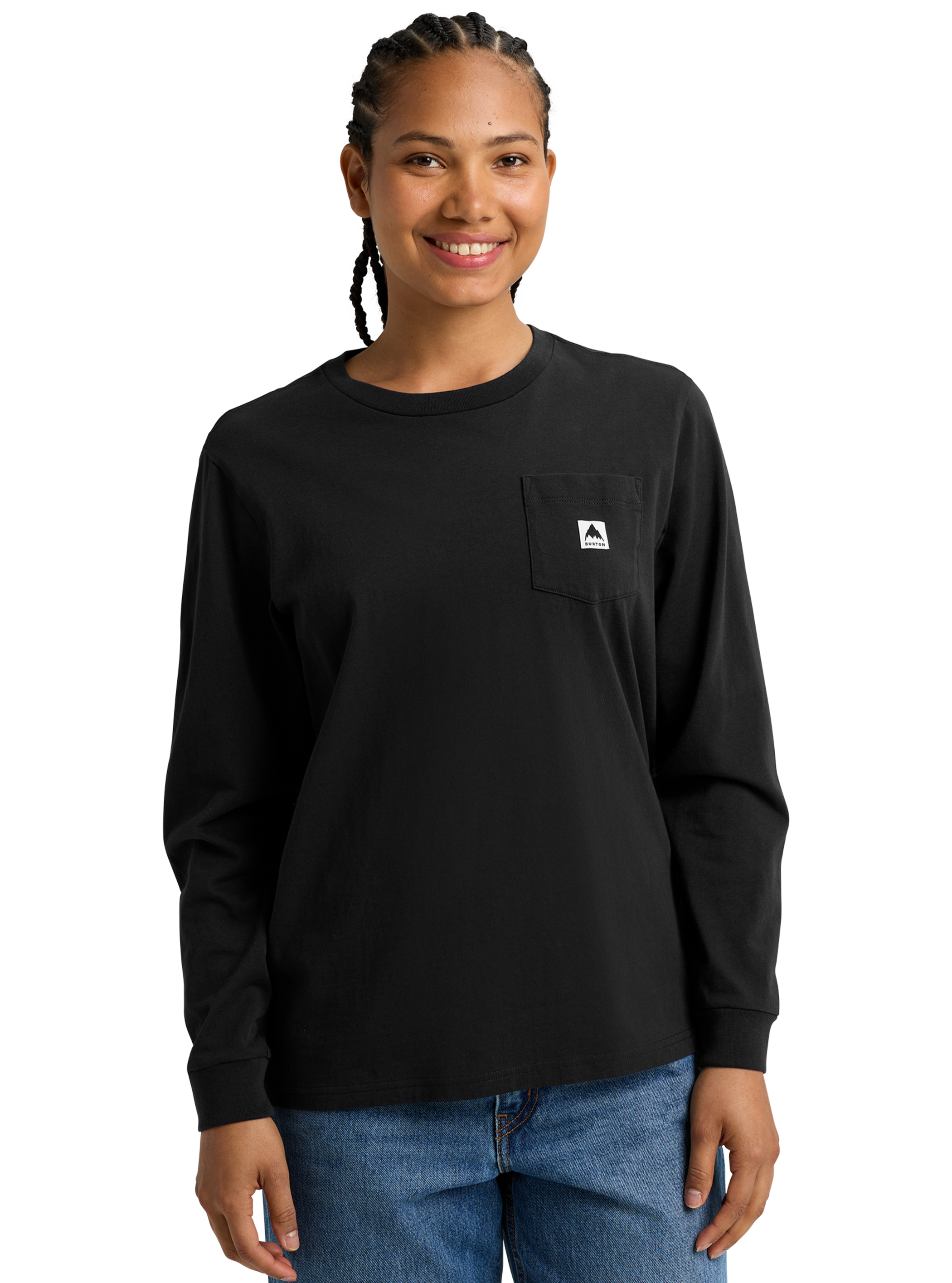 Product image of Burton Colfax Long Sleeve T-Shirt[Variant:True Black]