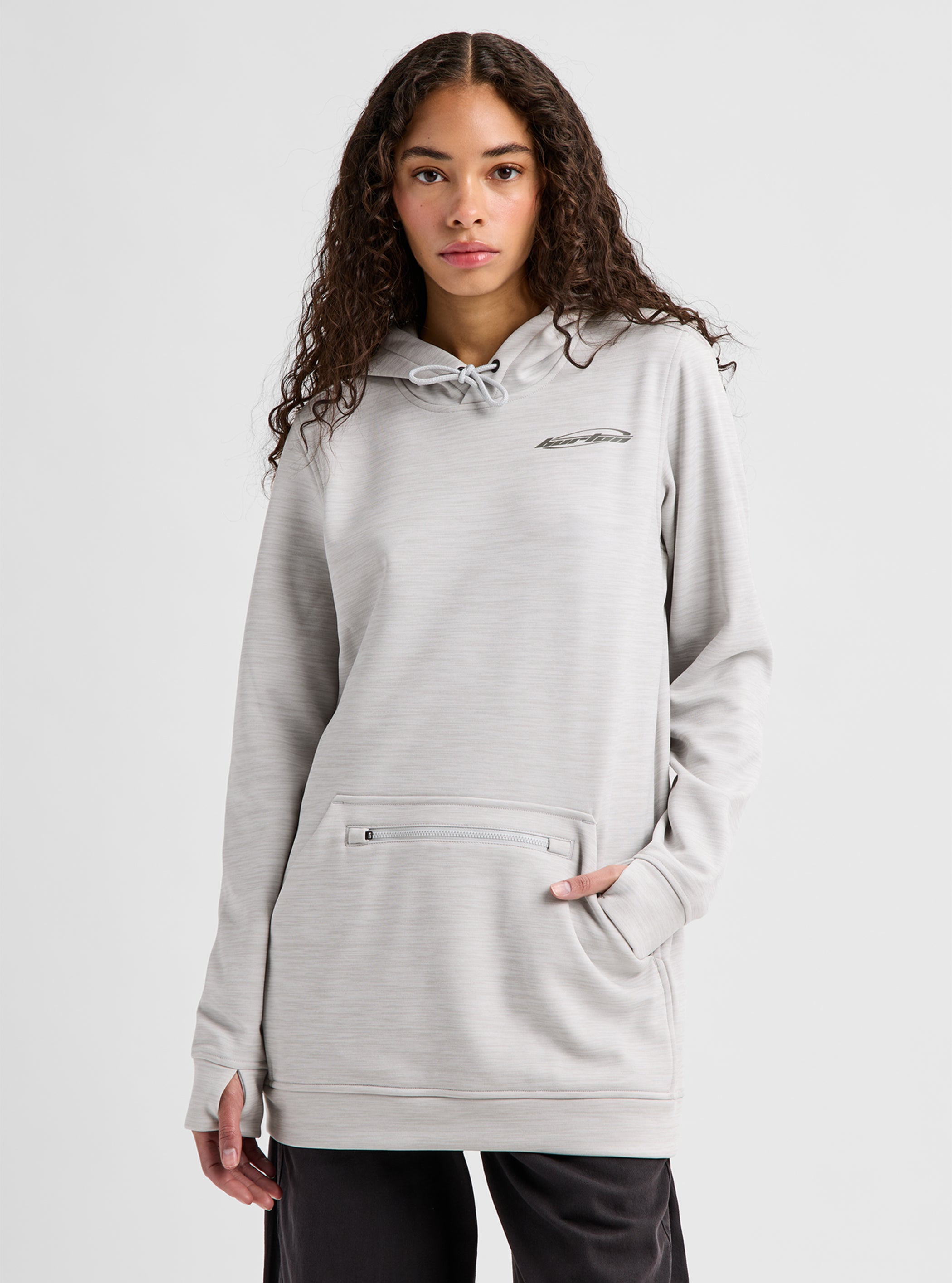 Product image of Women's Burton Oak Long Pullover Hoodie[Variant:Gray Cloud Heather]