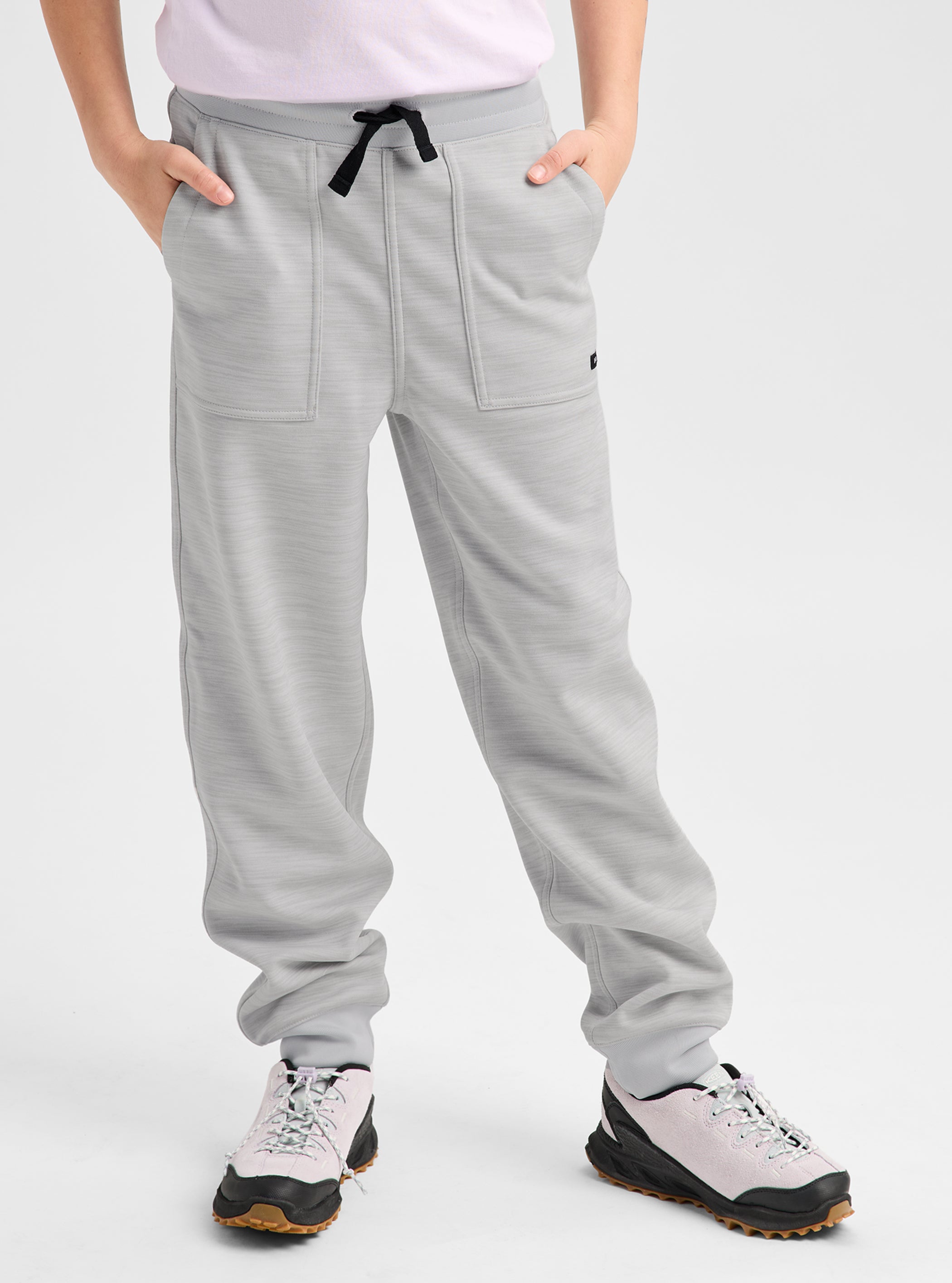 Product image of Kids' Burton Oak Fleece Pants[Variant:Gray Cloud Heather]
