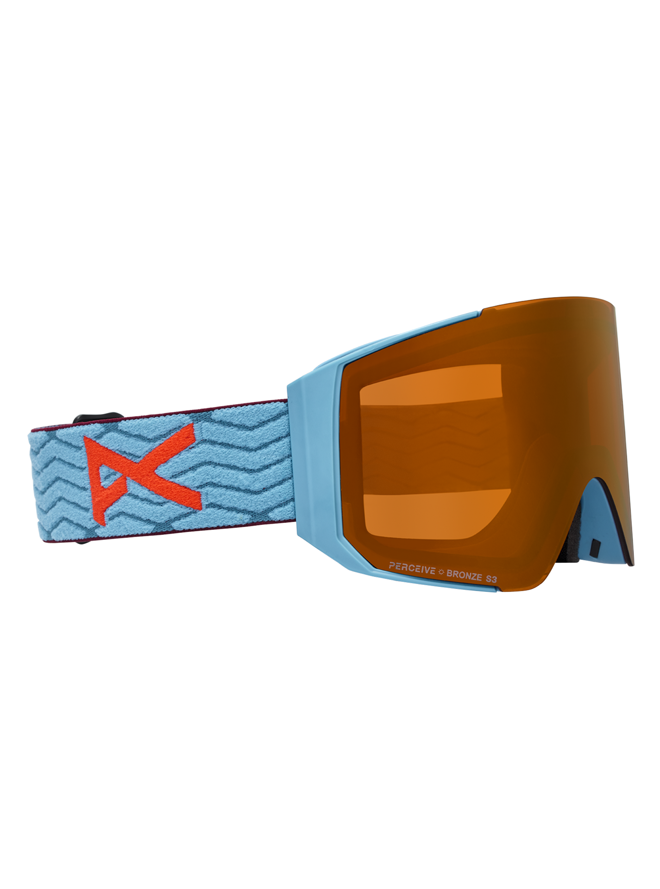 Product image of Anon Sync Goggles + Bonus Lens + MFI® Face Mask[Variant:Frame: Retro Blue, Lens: Perceive Sunny Bronze (17% / S3), Spare Lens: Perceive Cloudy Burst (59% / S1)]