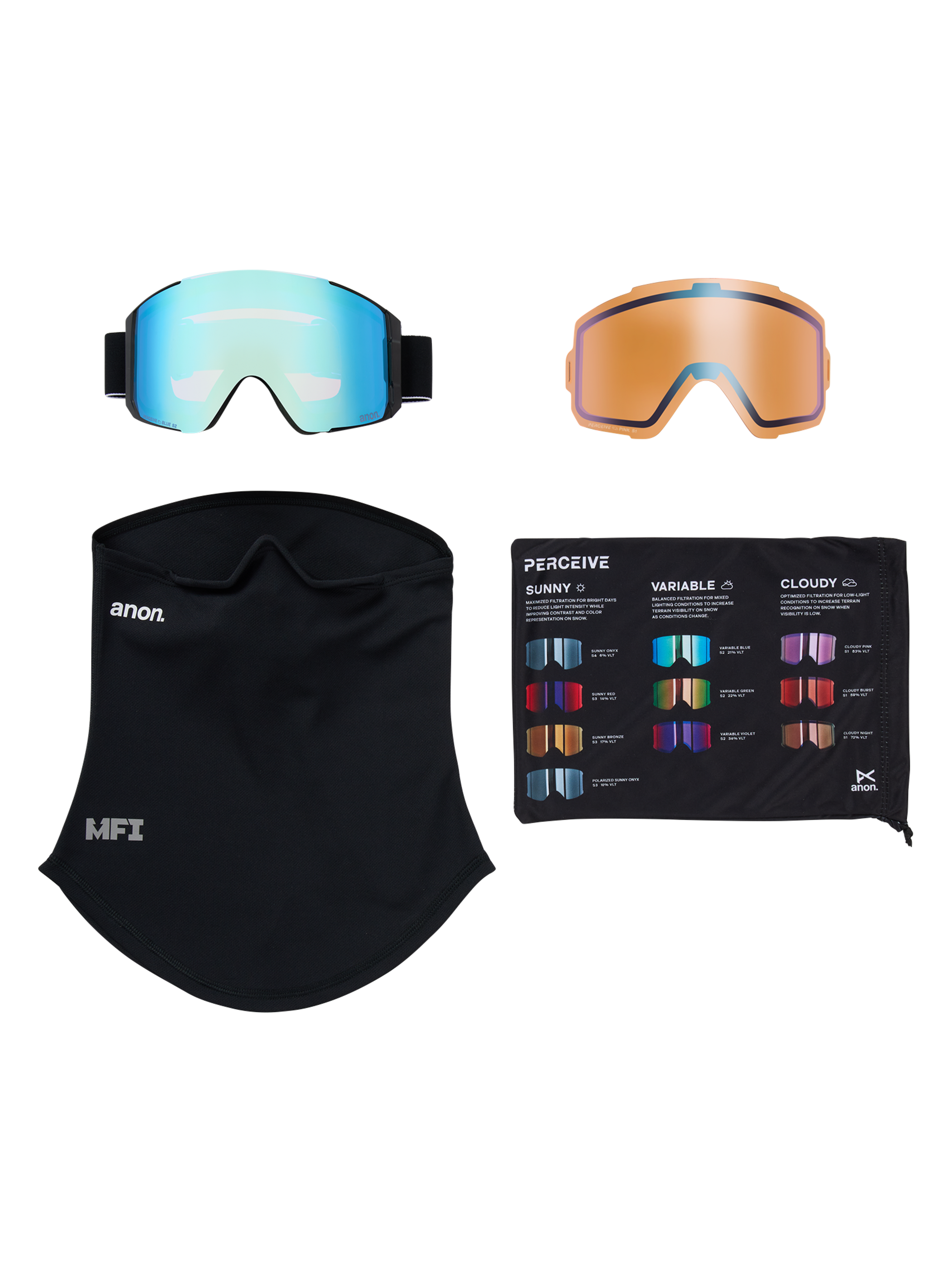 Anon - Masque Sync + écran de rechange + cagoule MFI®