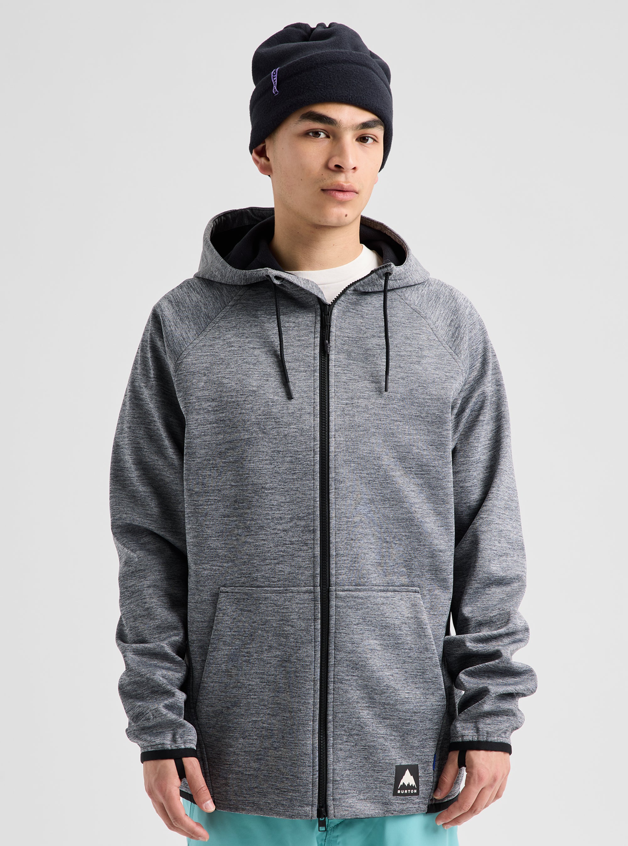 Product image of Men's Burton Crown Weatherproof Full-Zip Fleece[Variant:True Black Heather]