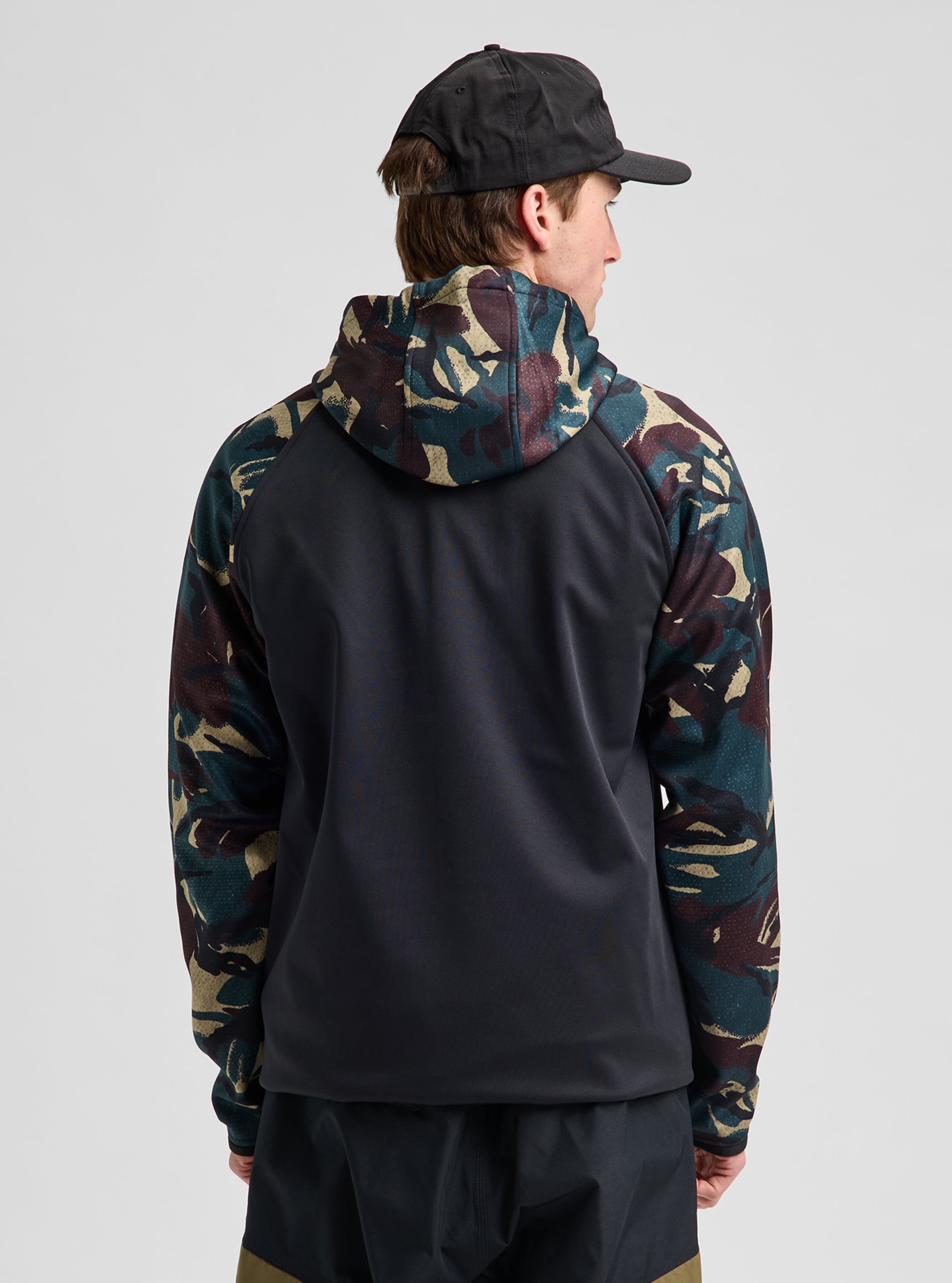 Product image of Men's Burton Crown Weatherproof Pullover Fleece[Variant:Seersucker / True Black]