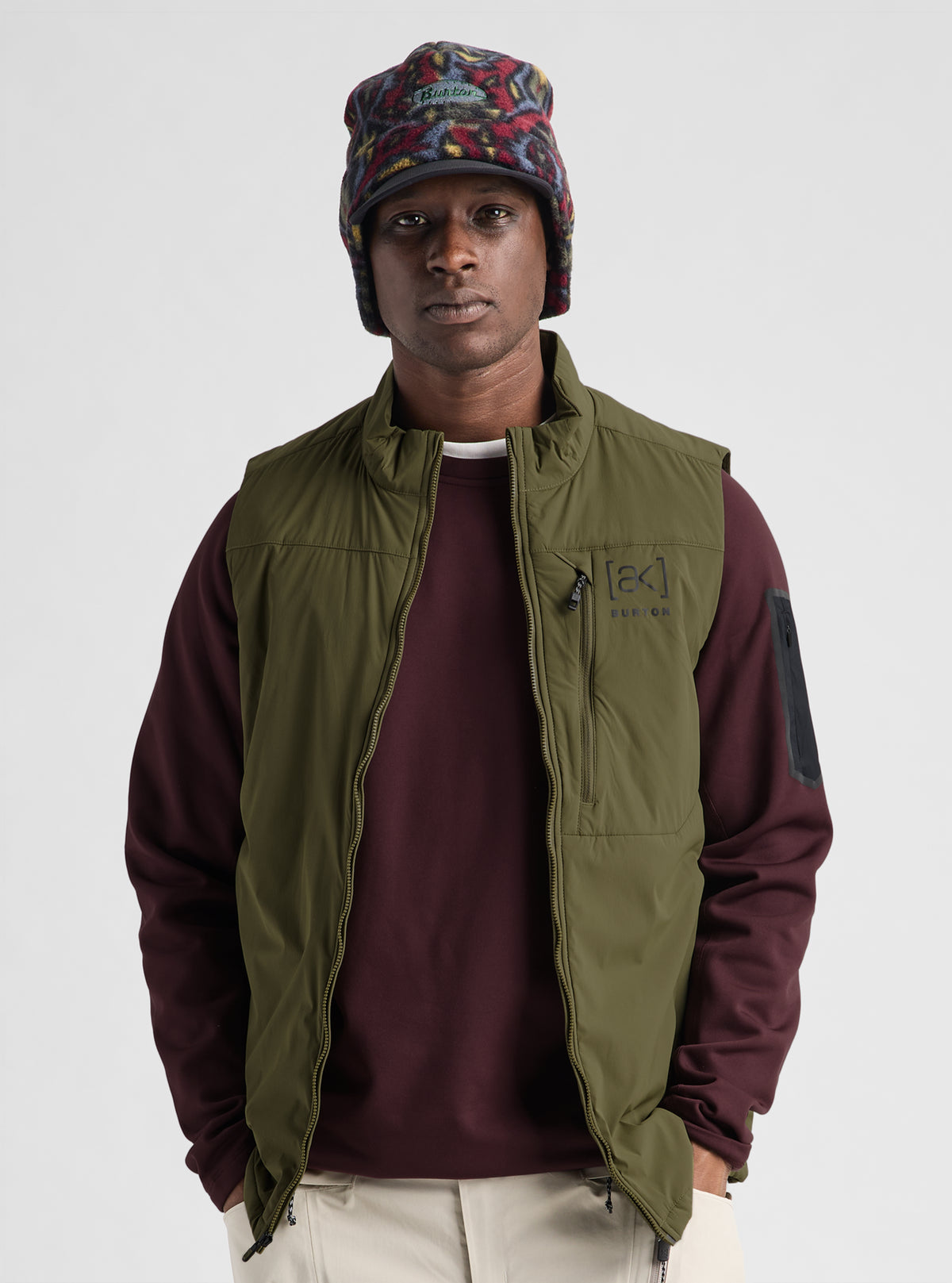 Product image of Men's Burton [ak] Helium Stretch Insulated Vest[Variant:Dried Moss]