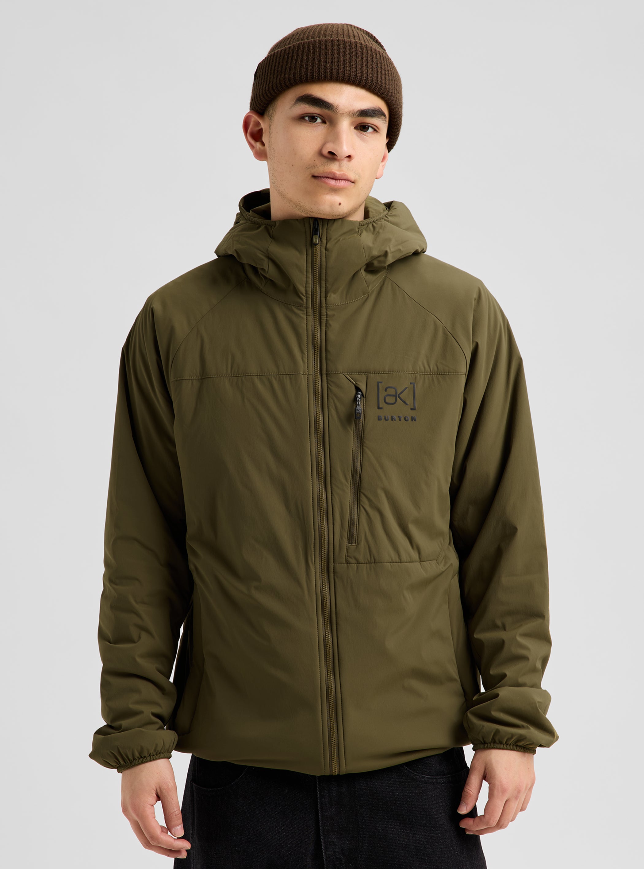 Product image of Men's Burton [ak] Helium Hooded Stretch Insulated Jacket[Variant:Dried Moss]