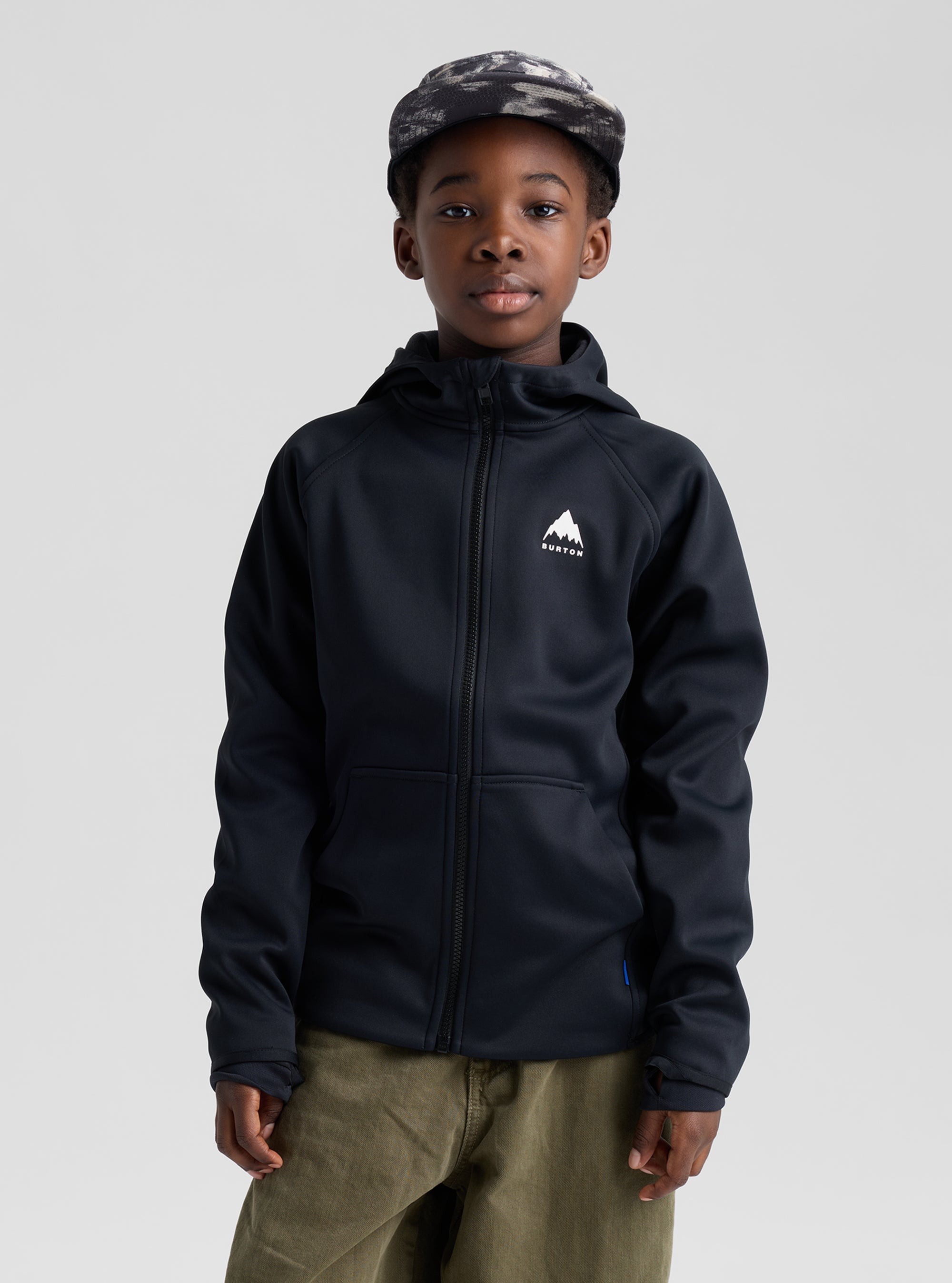Product image of Kids' Burton Crown Weatherproof Full-Zip Fleece[Variant:True Black]
