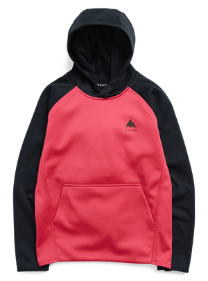 Product image of Kids' Burton Crown Weatherproof Pullover Fleece[Variant:True Black / Azalea Pink]