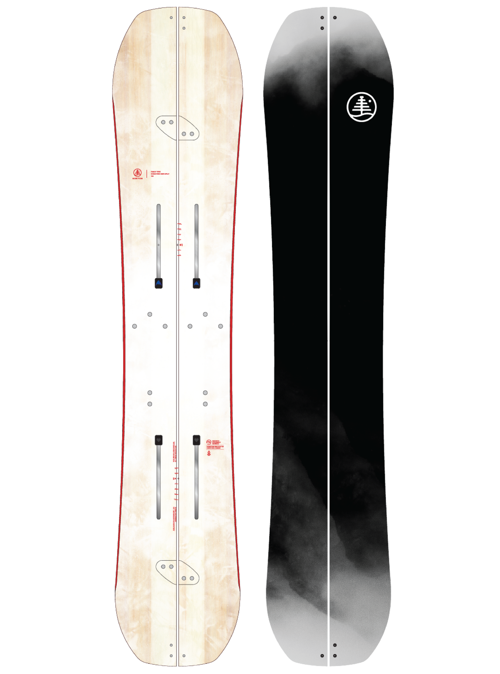 Product image of Burton Family Tree Hometown Hero Splitboard[Variant:Black / White]