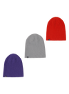 Product image of Burton Recycled DND Beanie (3 Pack)[Variant:Prism Violet / Fiesta Red / Gray Cloud]