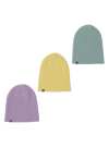 Product image of Burton Recycled DND Beanie (3 Pack)[Variant:Washed Lavender / Light Teal / Glow Yellow Green]