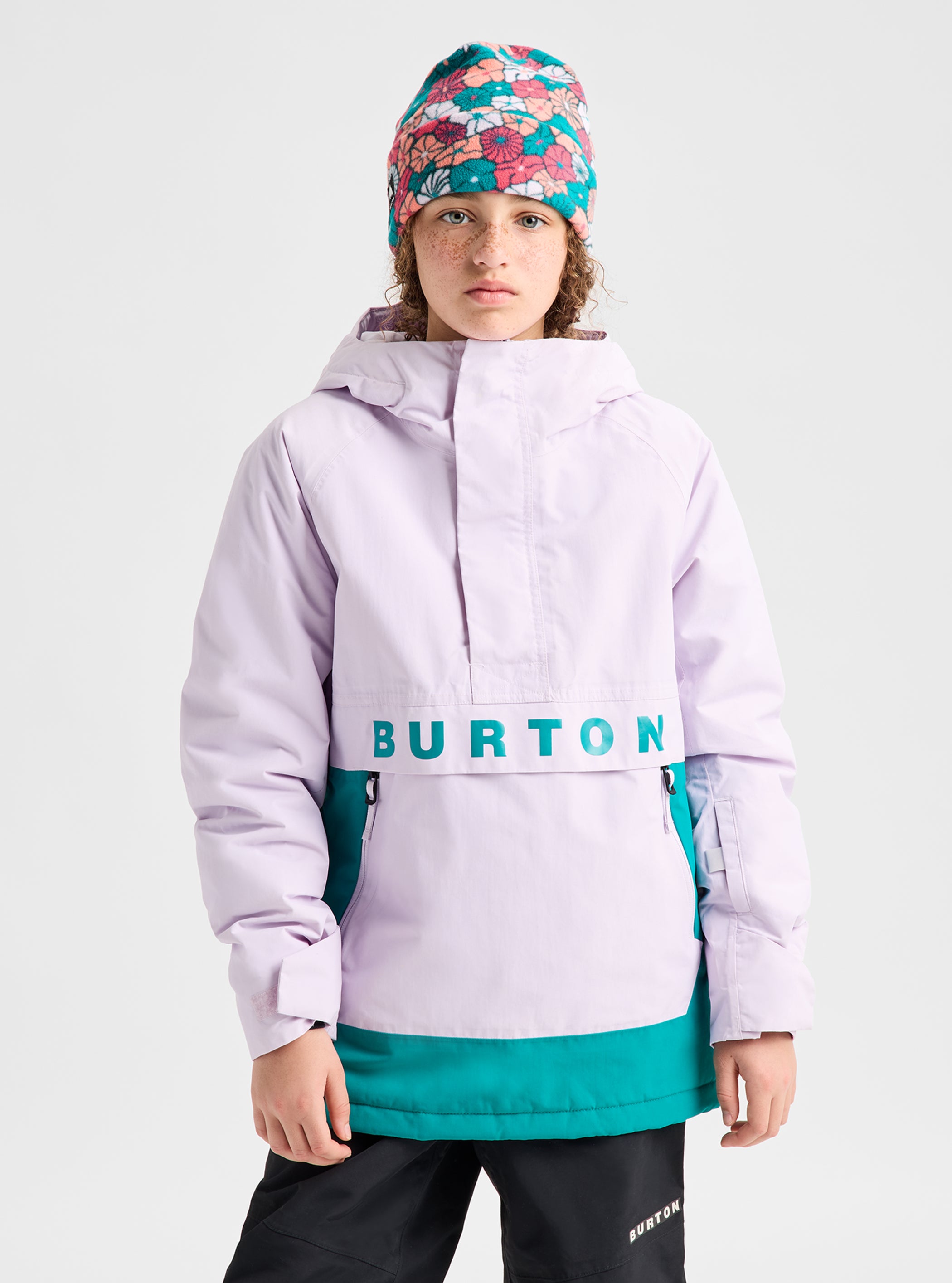 Product image of Kids' Burton Frostner 2L Anorak Jacket[Variant:Moondust Purple / Pacific Teal]